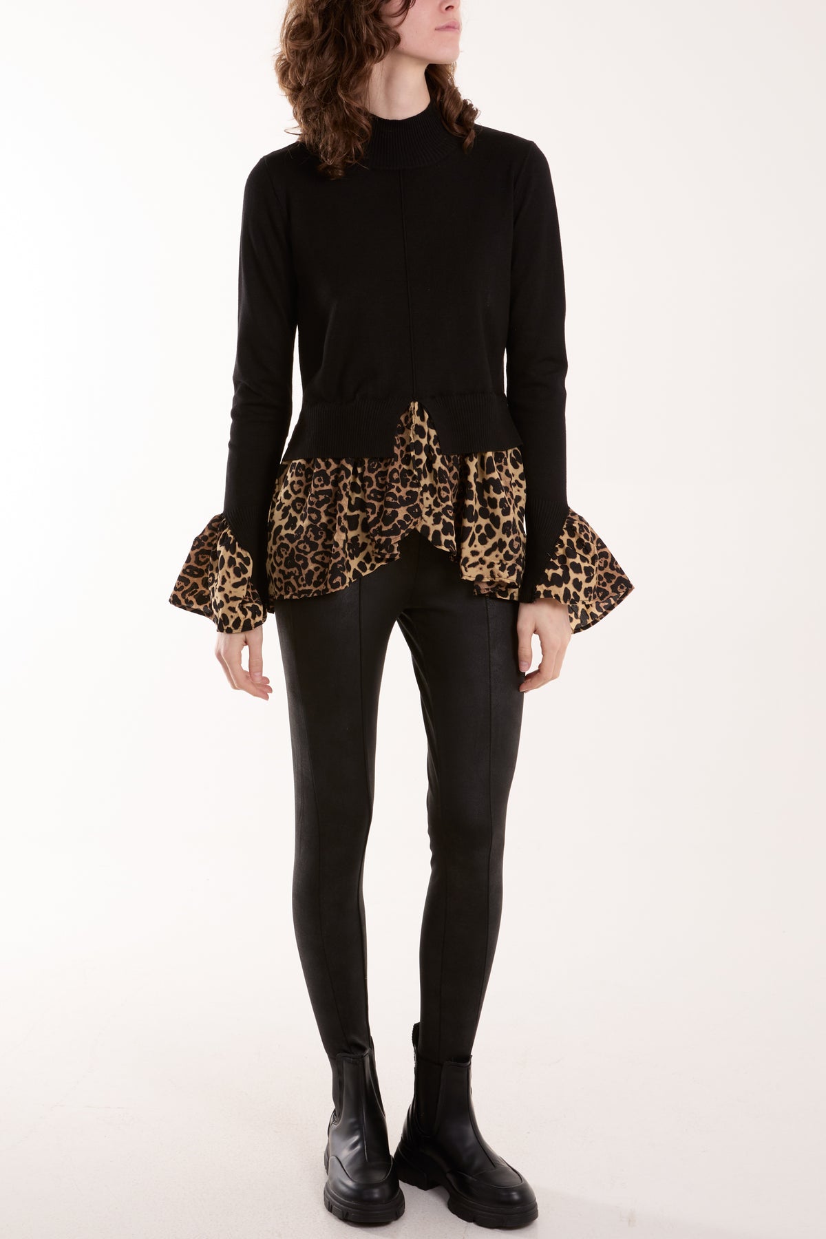 High Neck 2 In 1 Long Sleeve Jumper