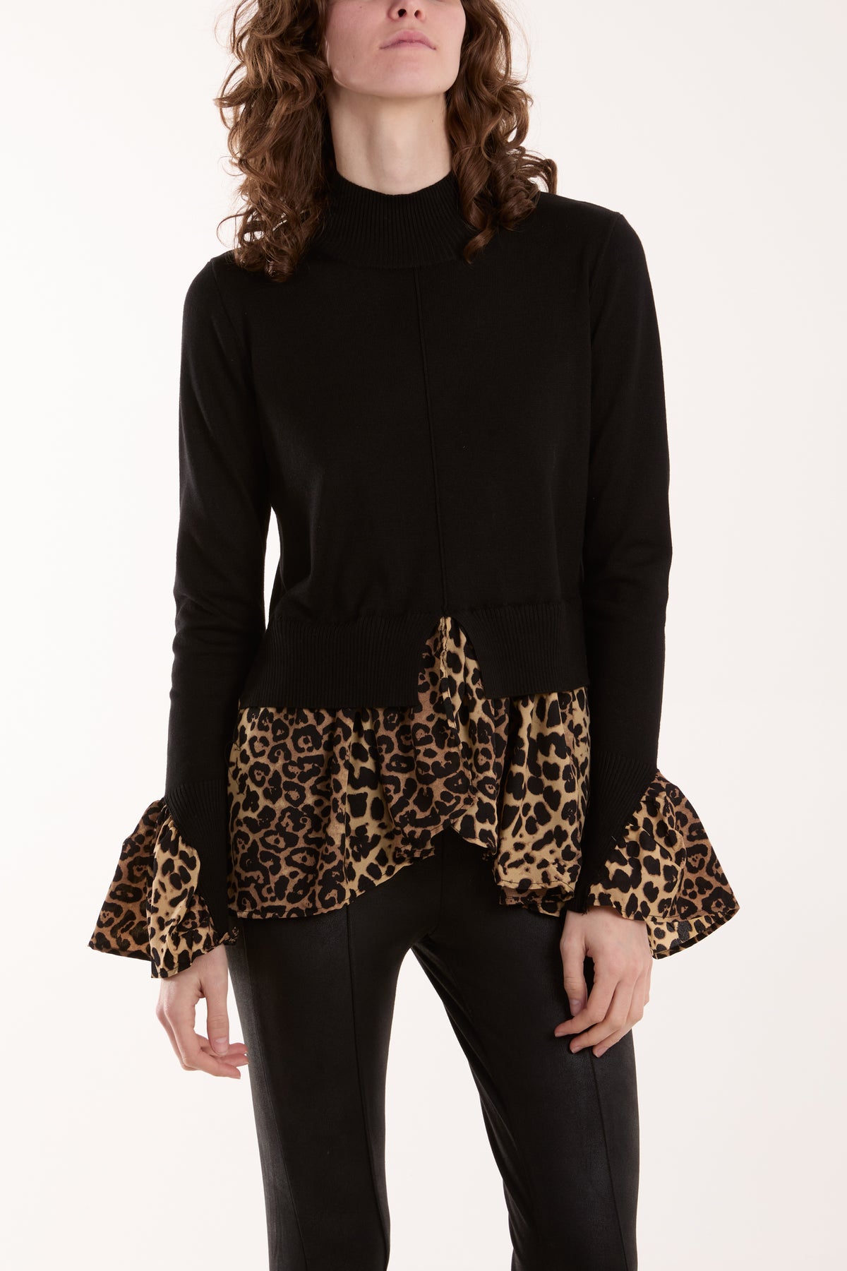 High Neck 2 In 1 Long Sleeve Jumper