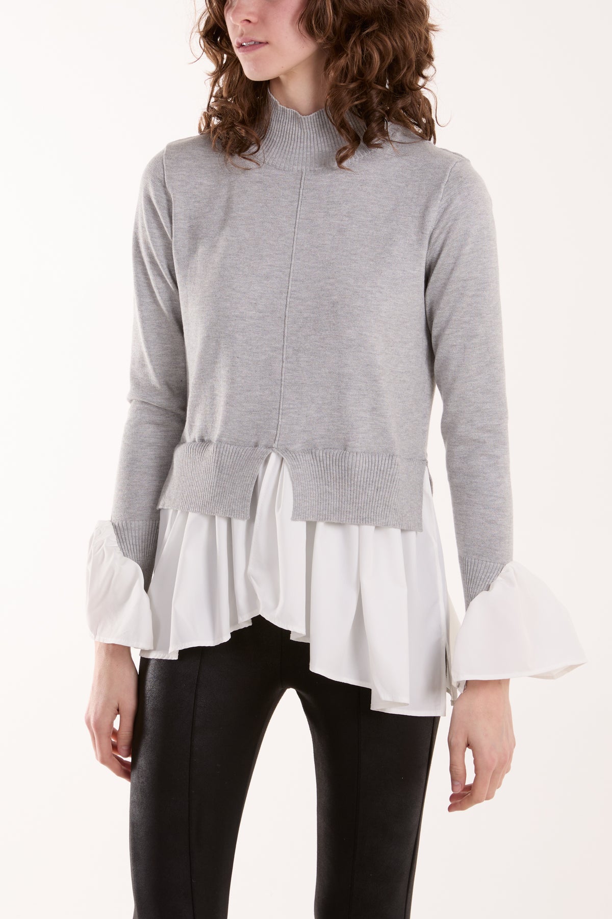 High Neck 2 In 1 Long Sleeve Jumper