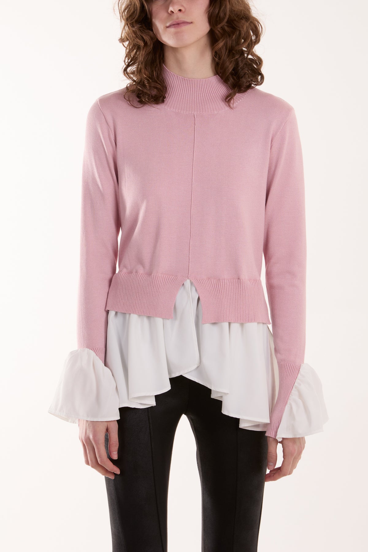 High Neck 2 In 1 Long Sleeve Jumper