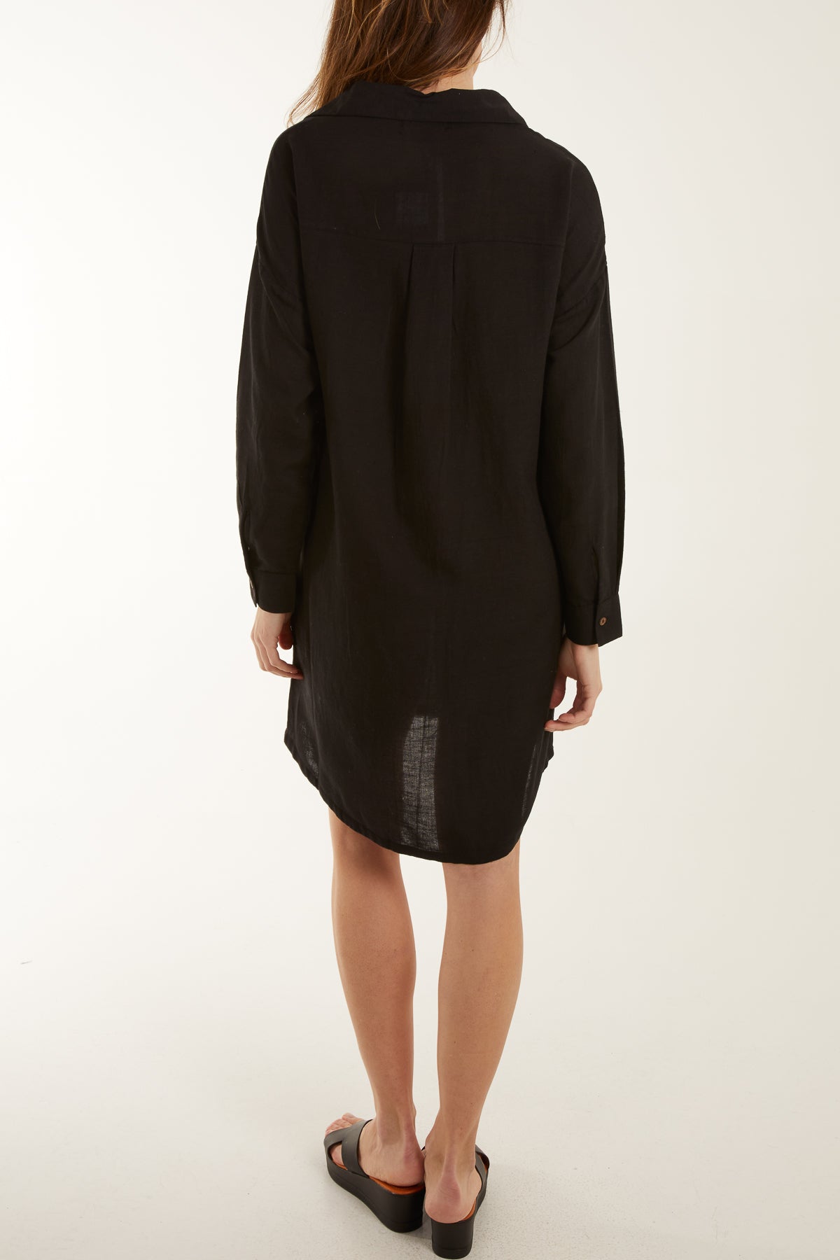 Utility Button Through Shirt Dress