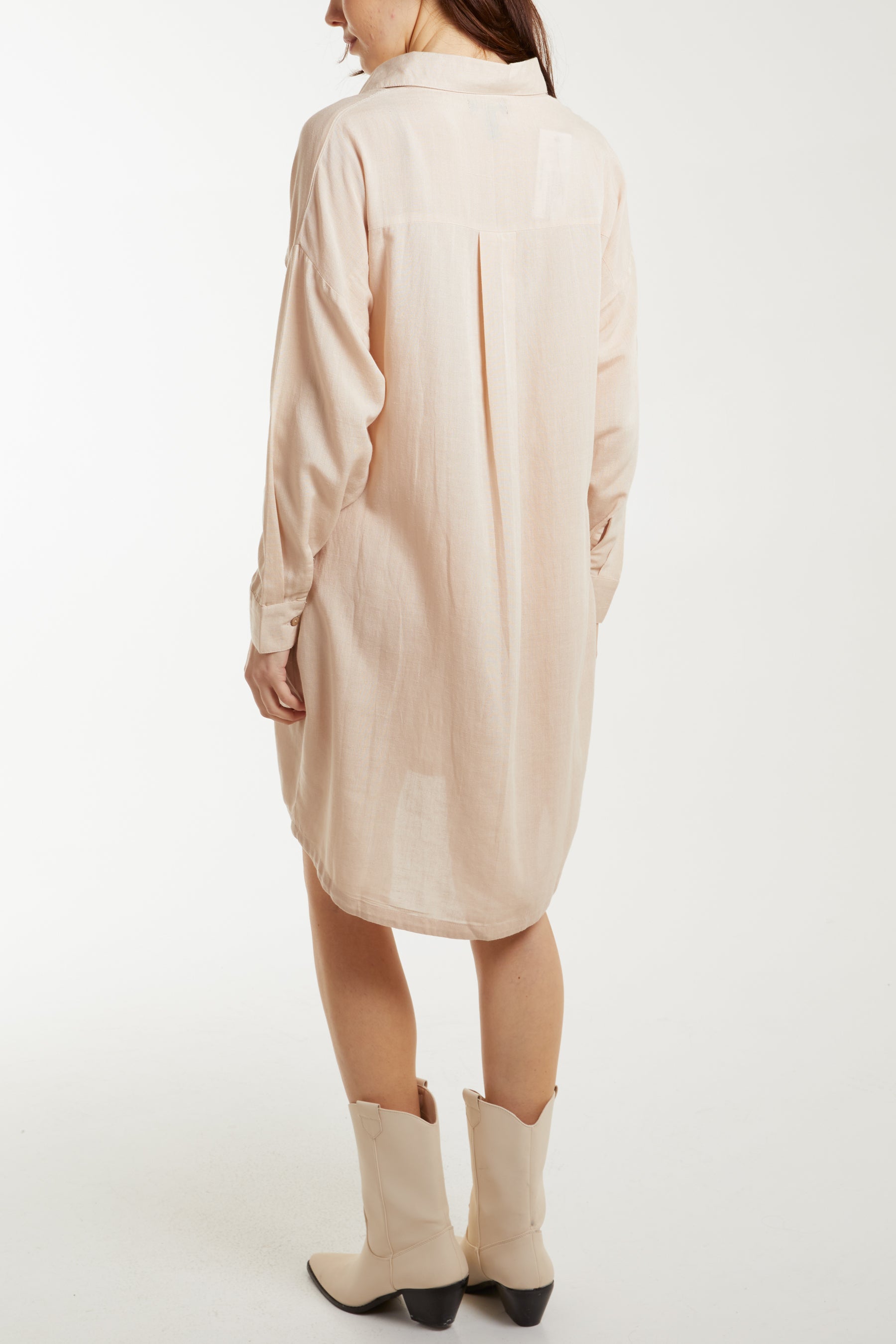 Utility Button Through Shirt Dress