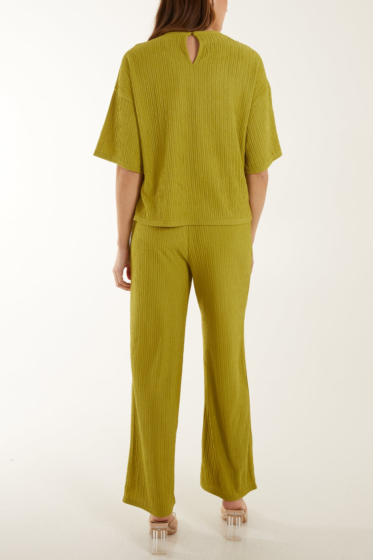 Ribbed T-Shirt & Trouser Co-Ord Set