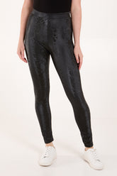 Leather Look Snake Legging