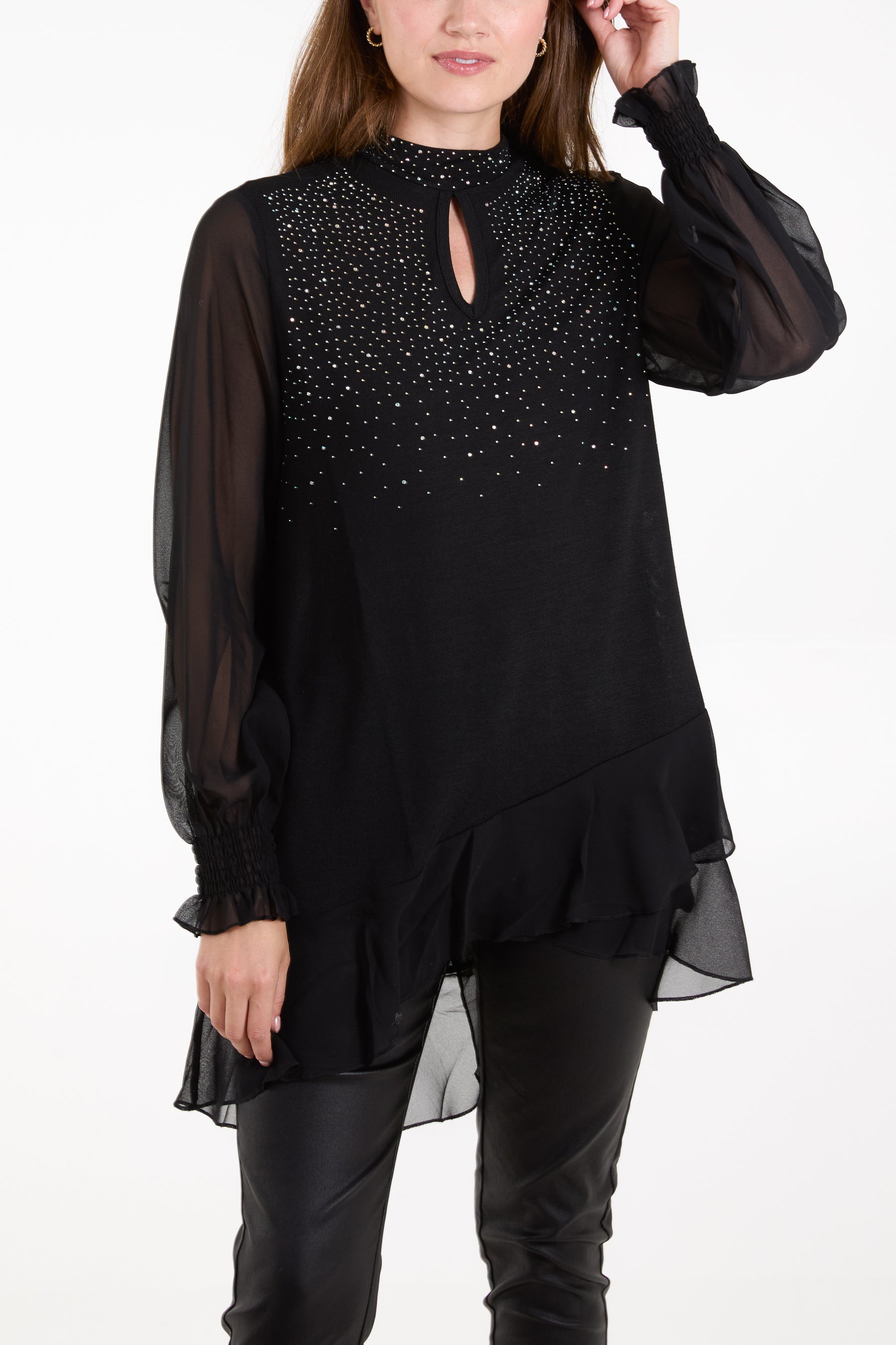 High neck keyhole top on sale