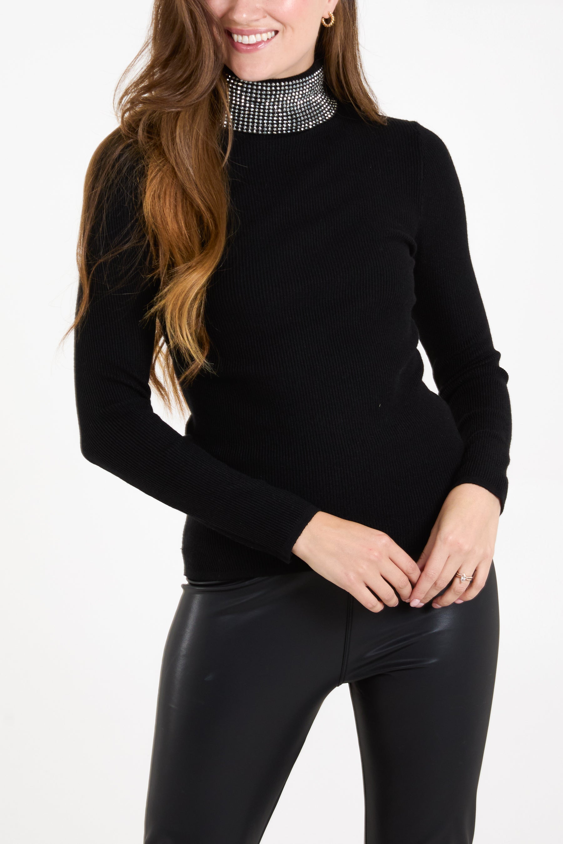 Kim Matin】HIGH NECK NYLON JUMPER Kim Matin】HIGH NECK NYLON JUMPER