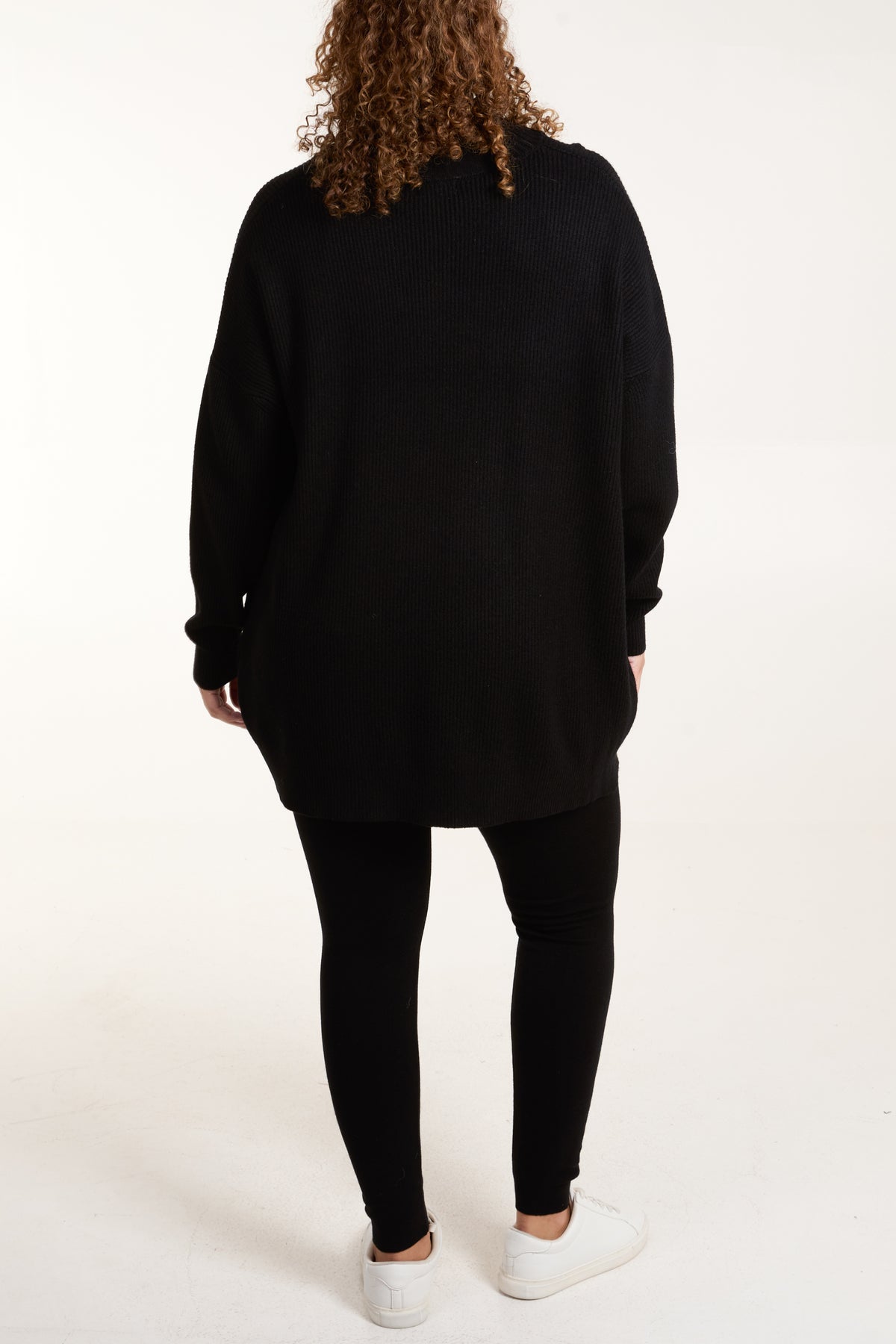 Ribbed High Neck Jumper & Knit Legging Set