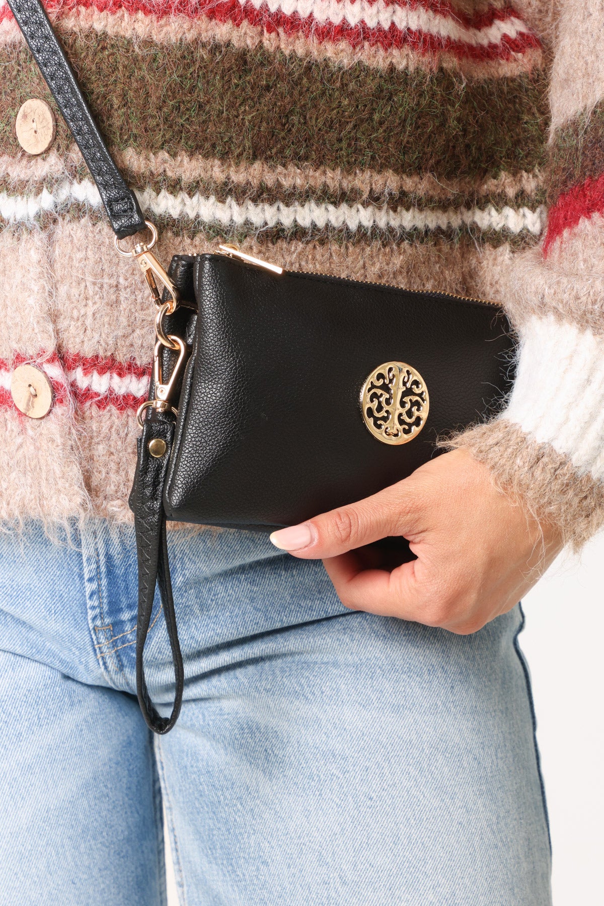 Small Gold Detail Shoulder/Clutch Purse