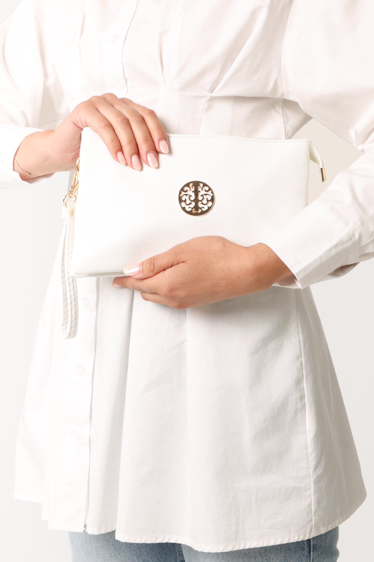 Medium Gold Detail Shoulder/Clutch Purse