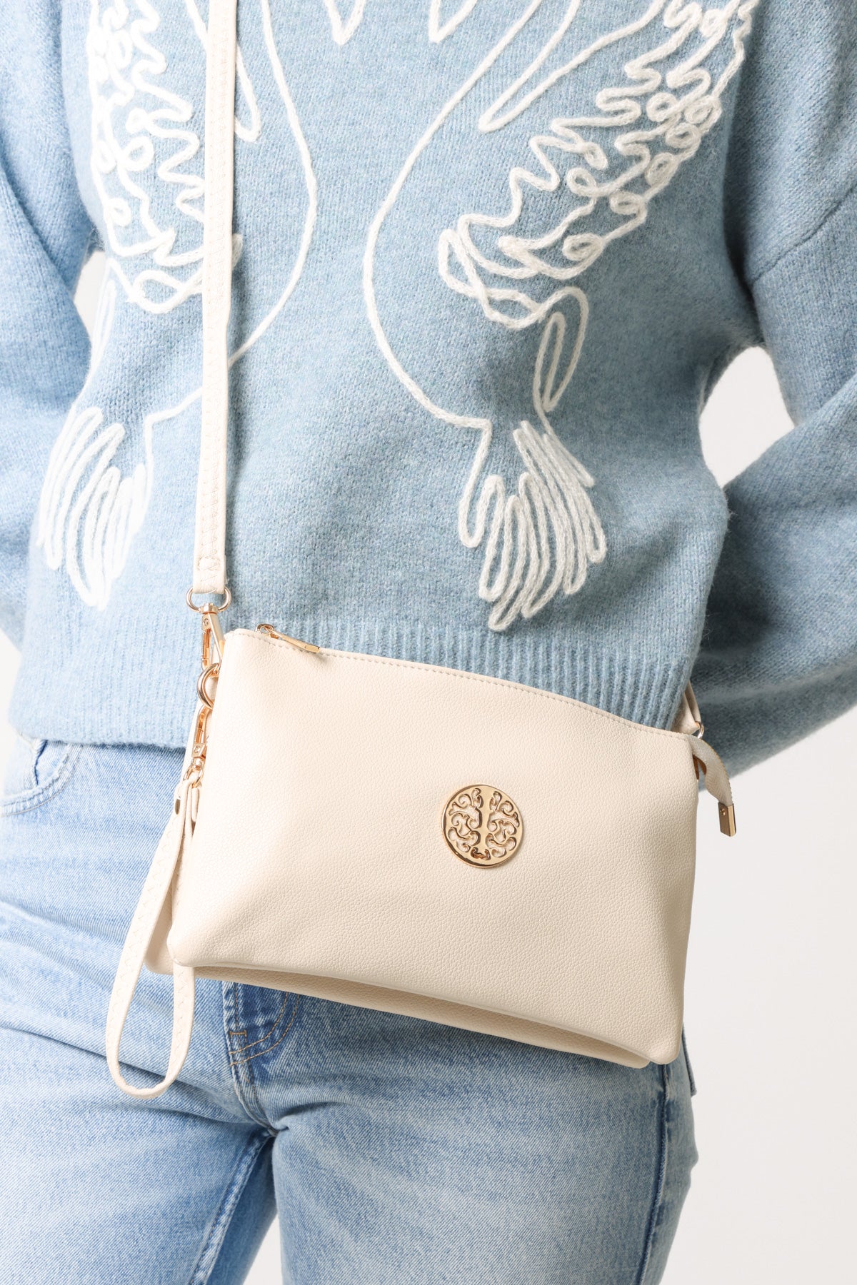 Medium Gold Detail Shoulder/Clutch Purse