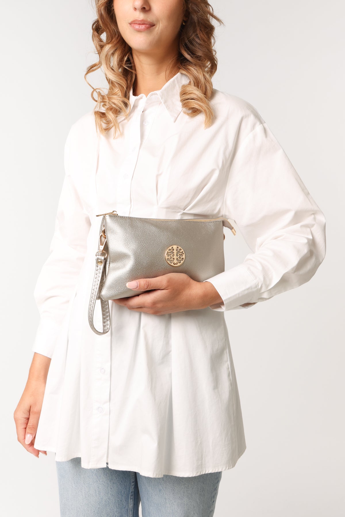 Medium Gold Detail Shoulder/Clutch Purse