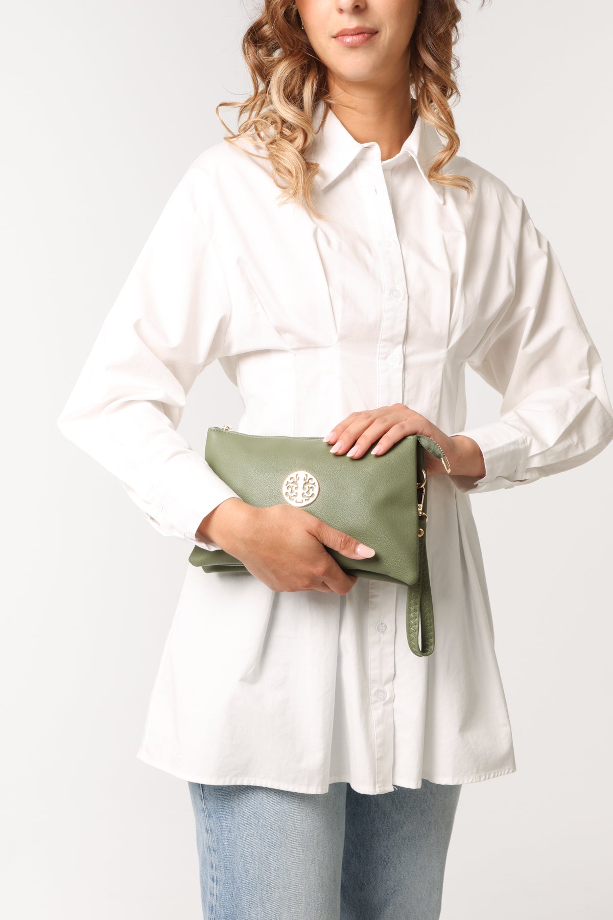 Medium Gold Detail Shoulder/Clutch Purse