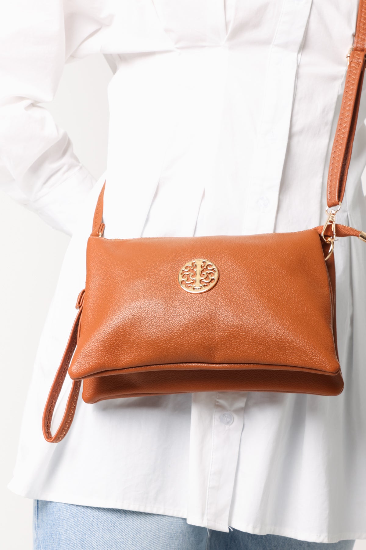 Medium Gold Detail Shoulder/Clutch Purse