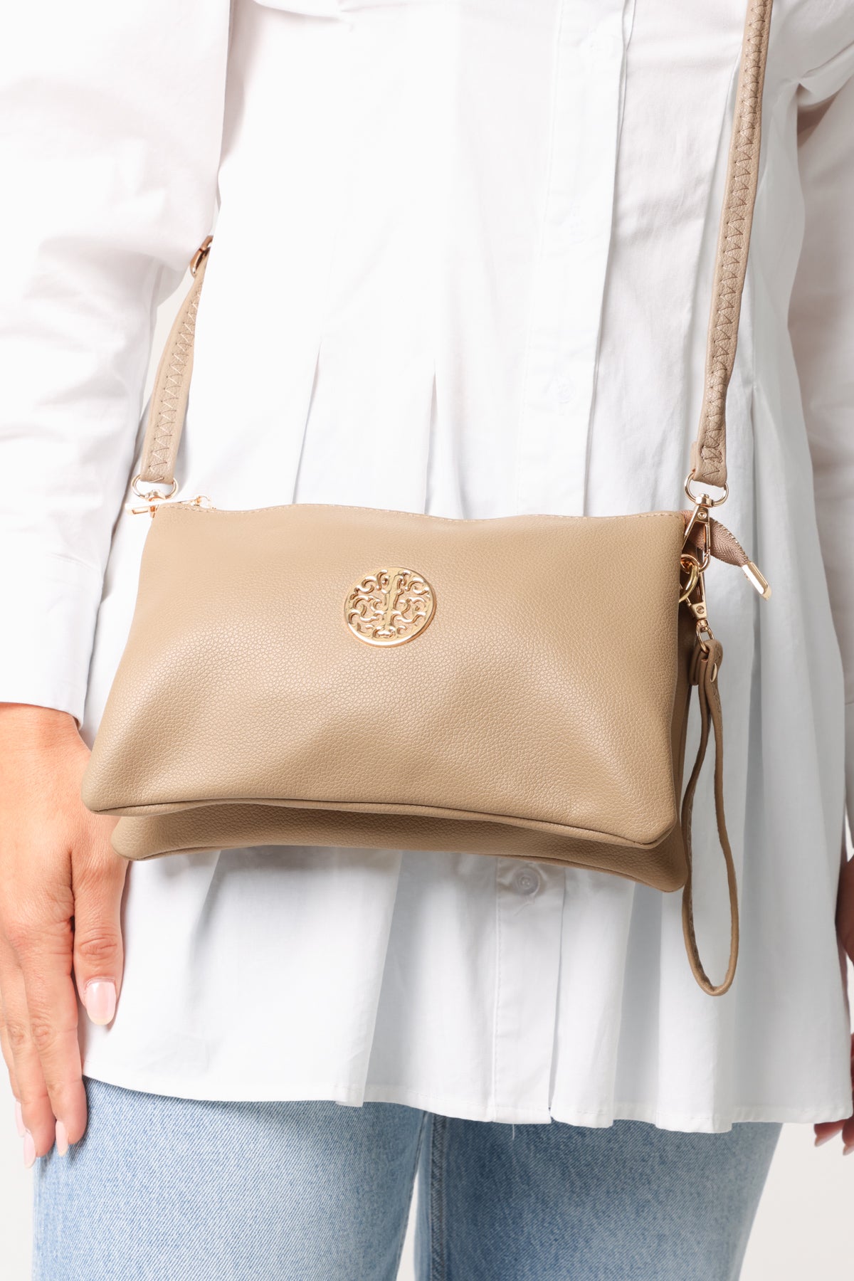 Medium Gold Detail Shoulder/Clutch Purse