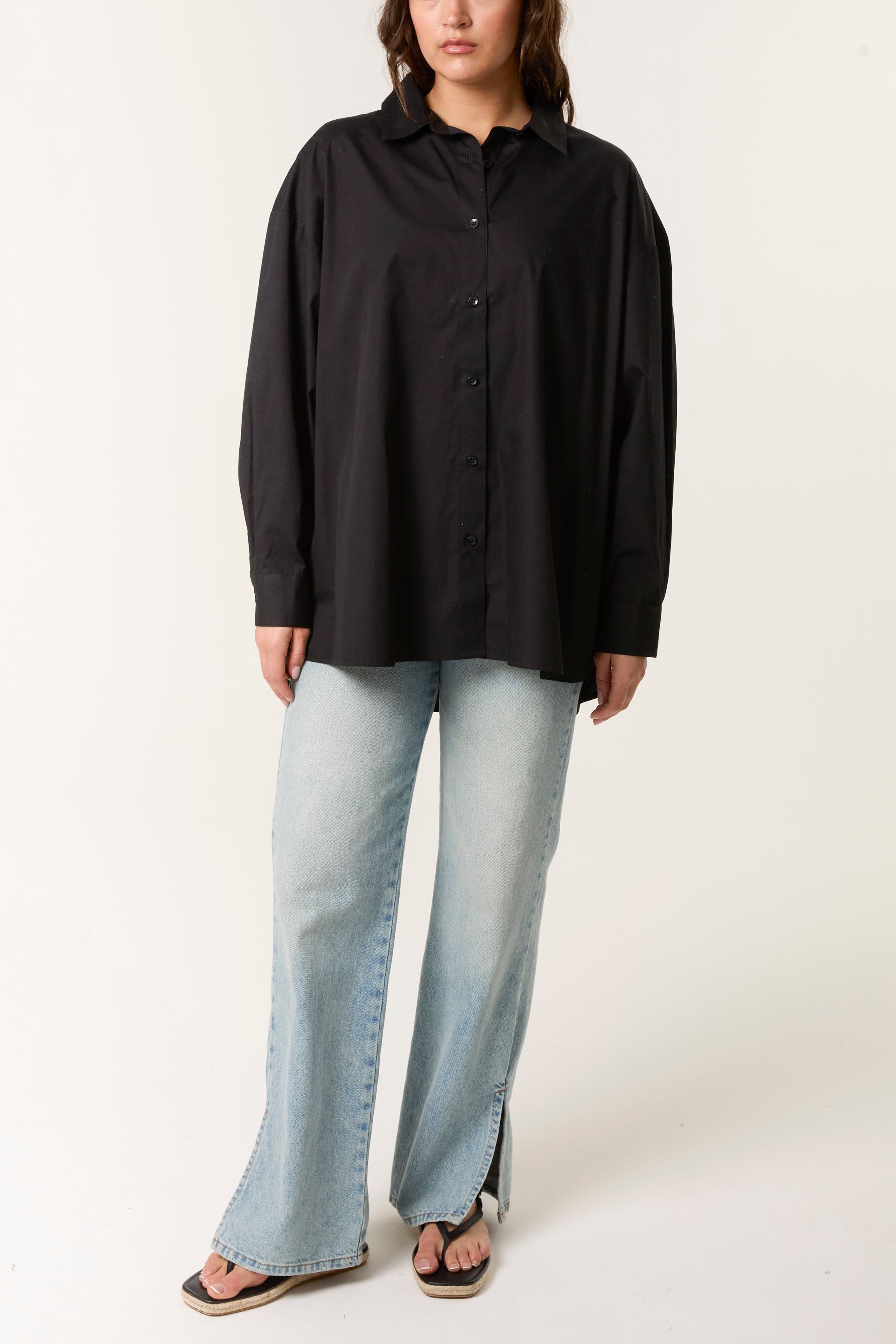 Oversized Long-Sleeve Shirt