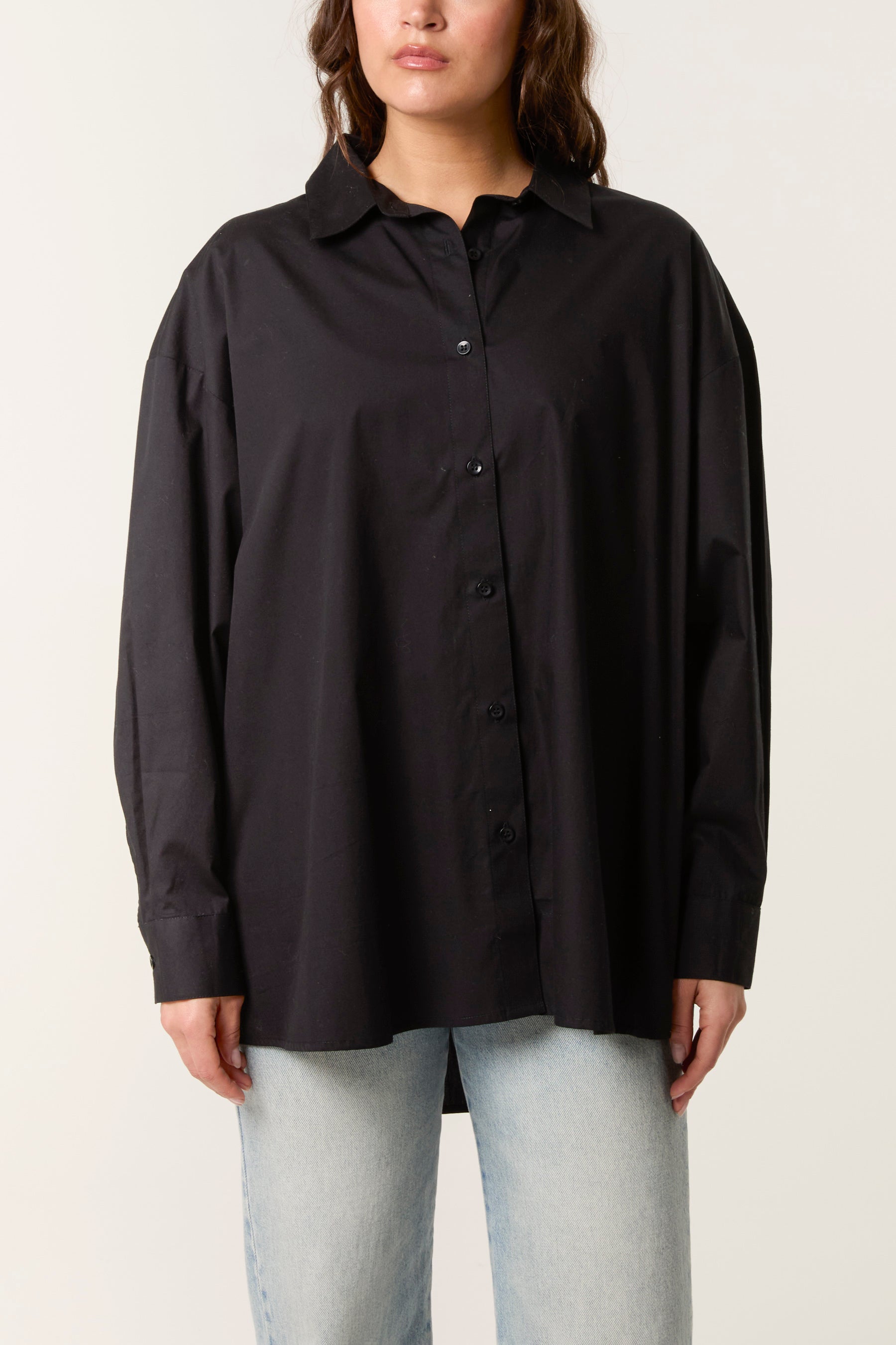 Oversized Long-Sleeve Shirt