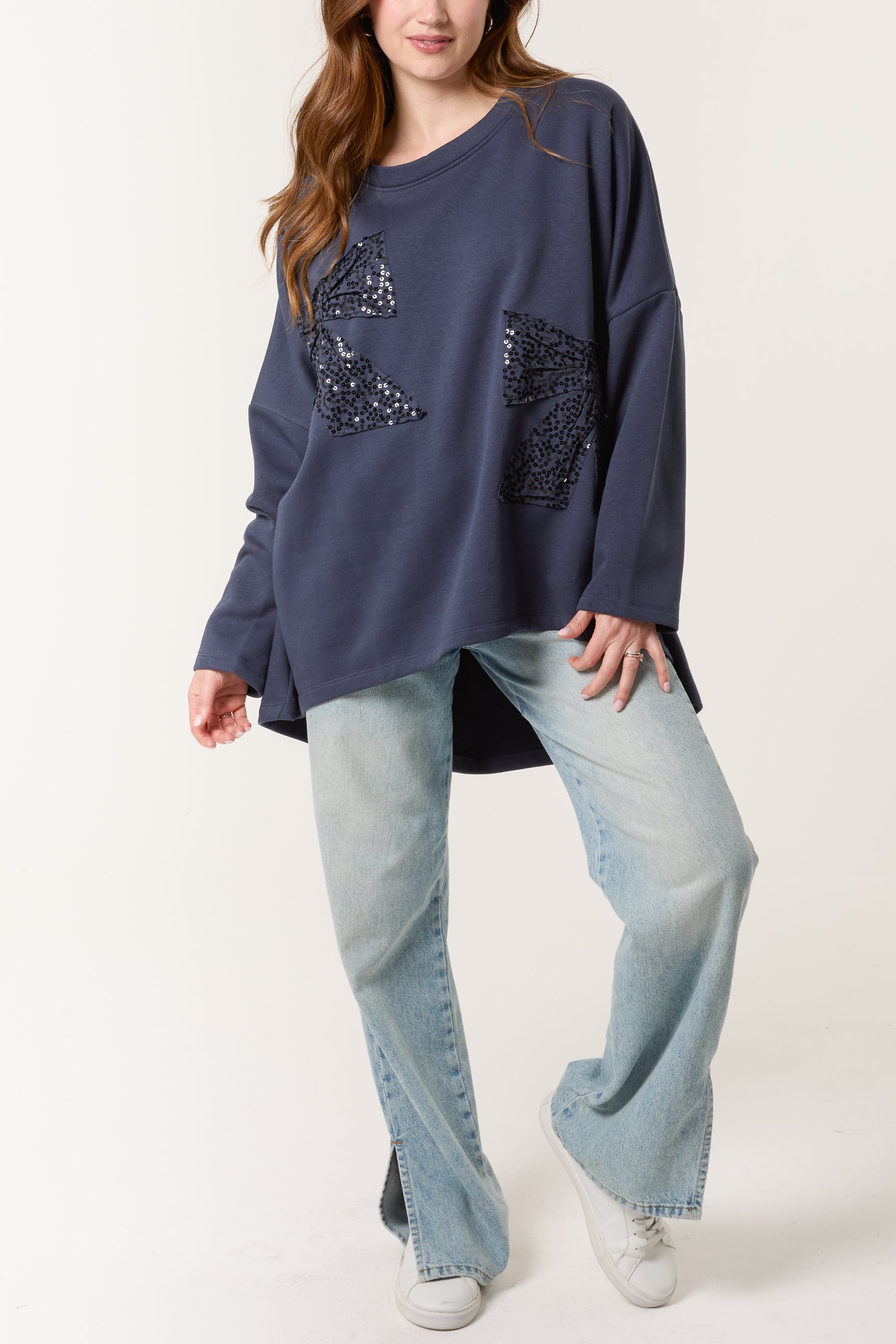 Bow Front Oversized Sweatshirt