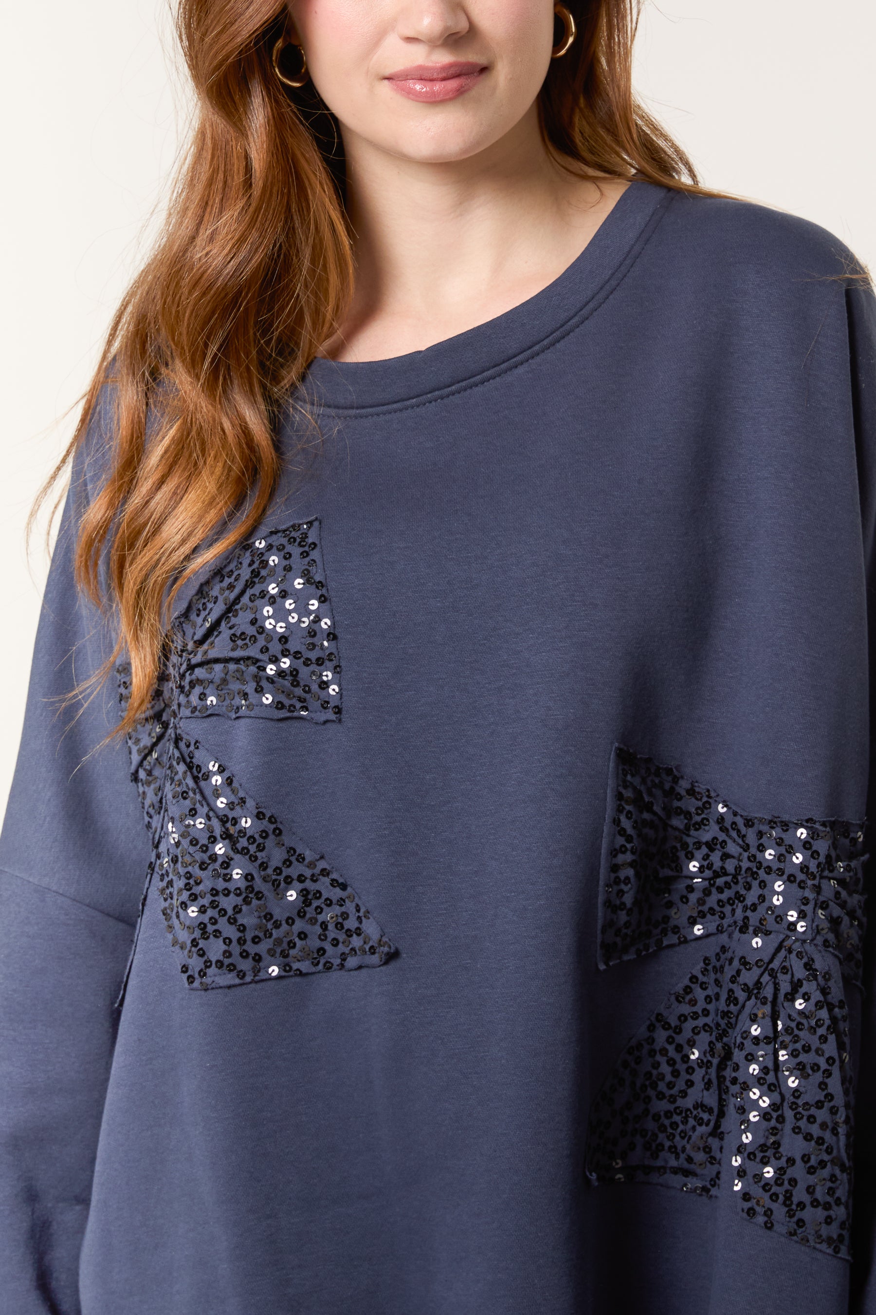 Bow Front Oversized Sweatshirt