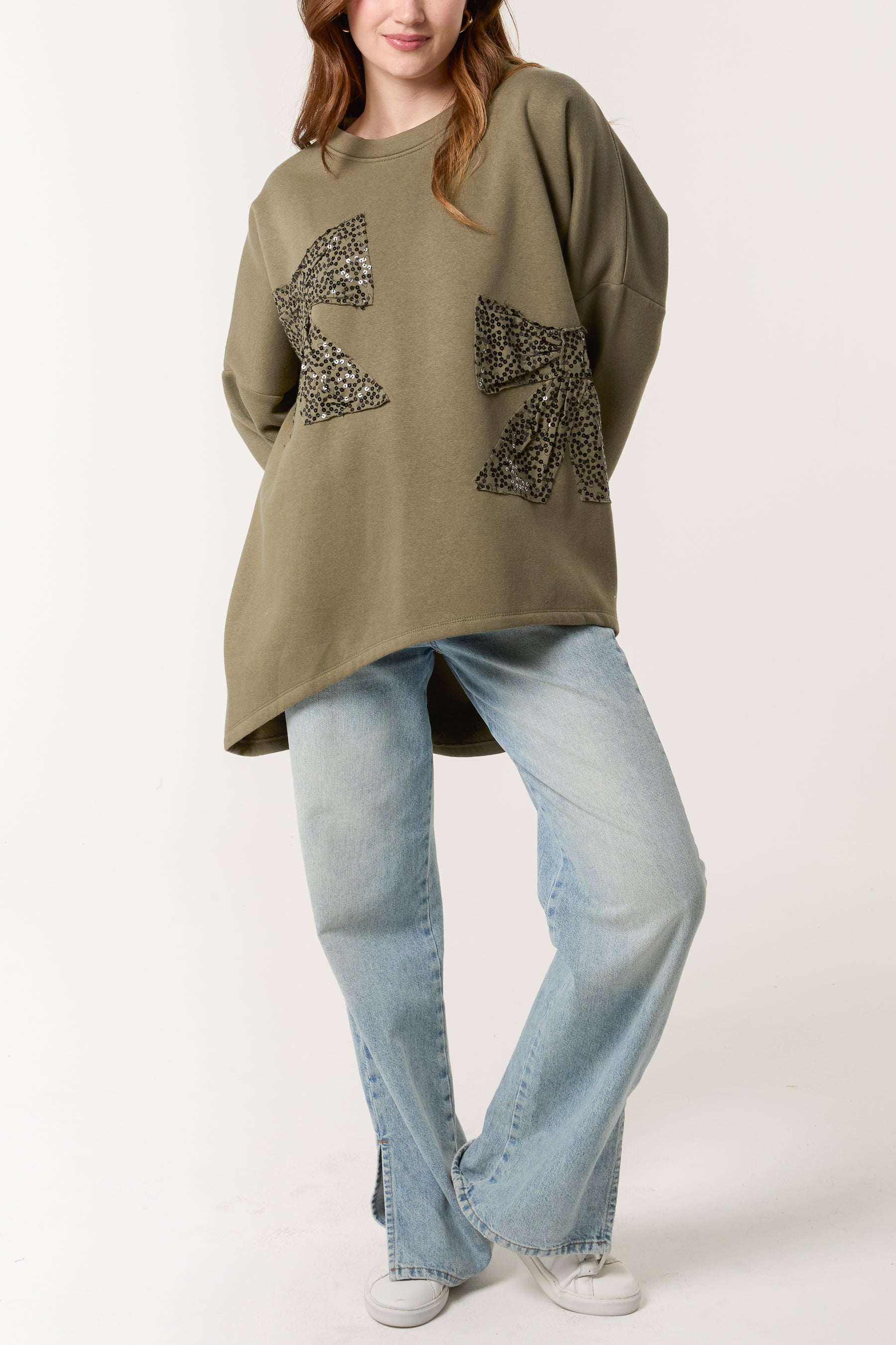 Bow Front Oversized Sweatshirt
