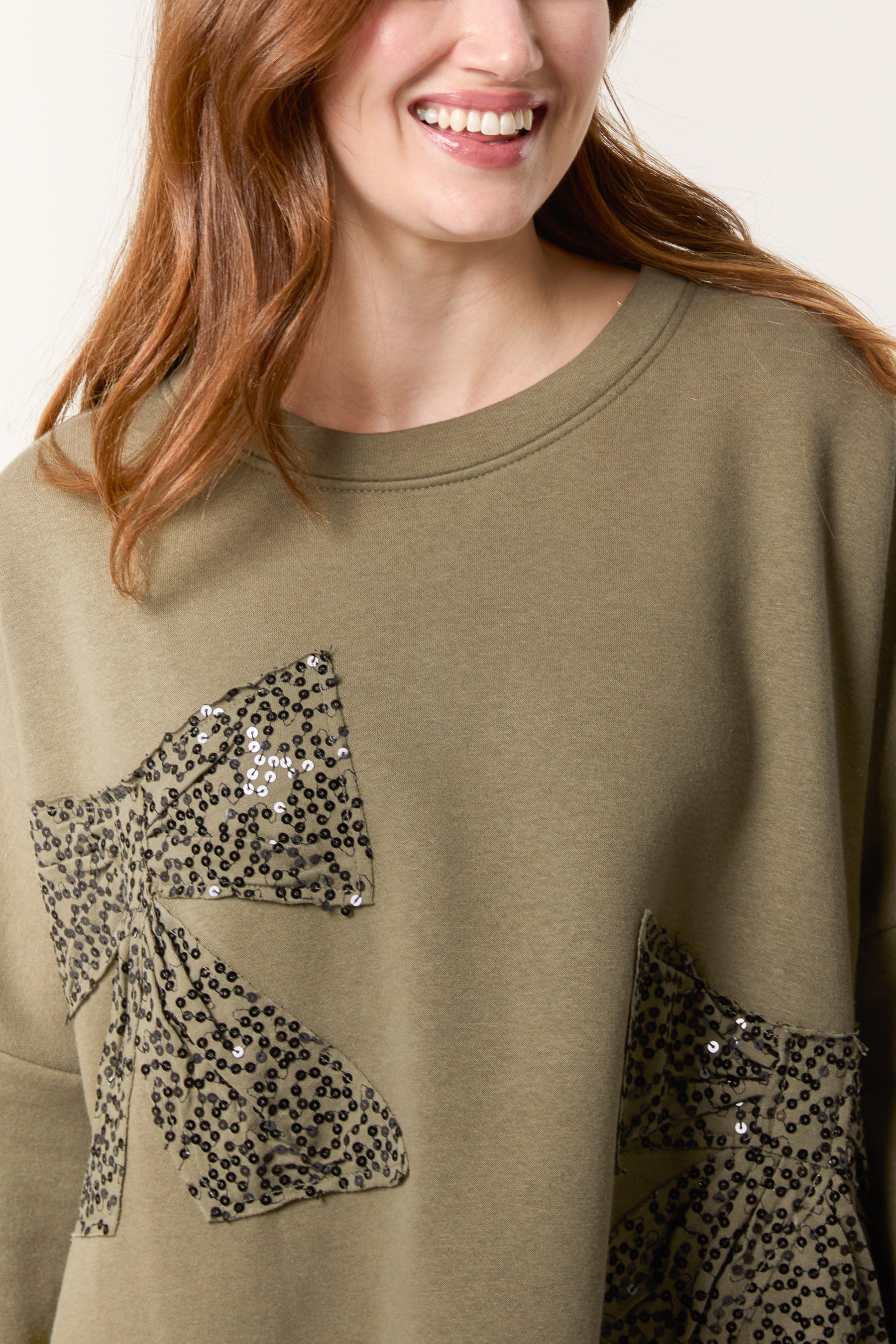 Bow Front Oversized Sweatshirt