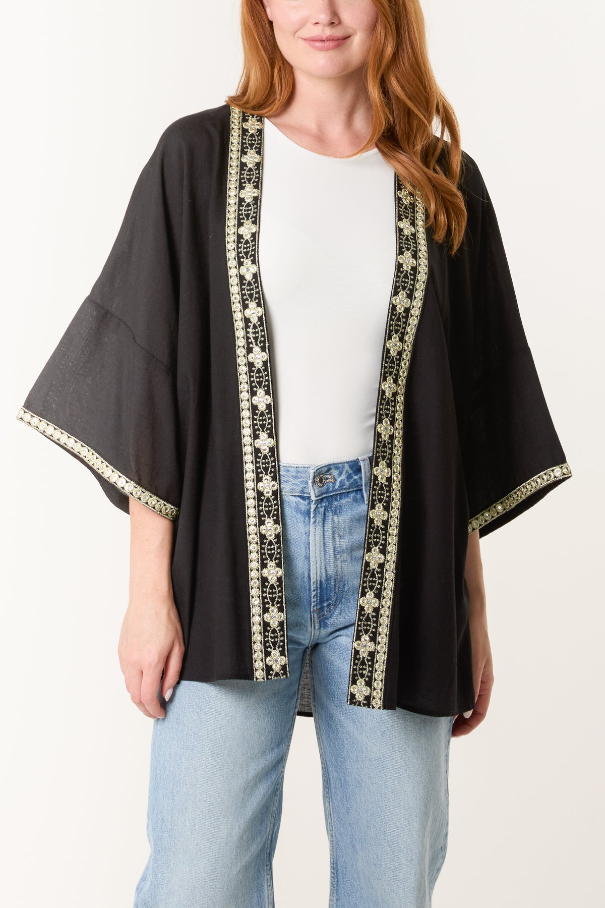 Embellished Edge Kimono