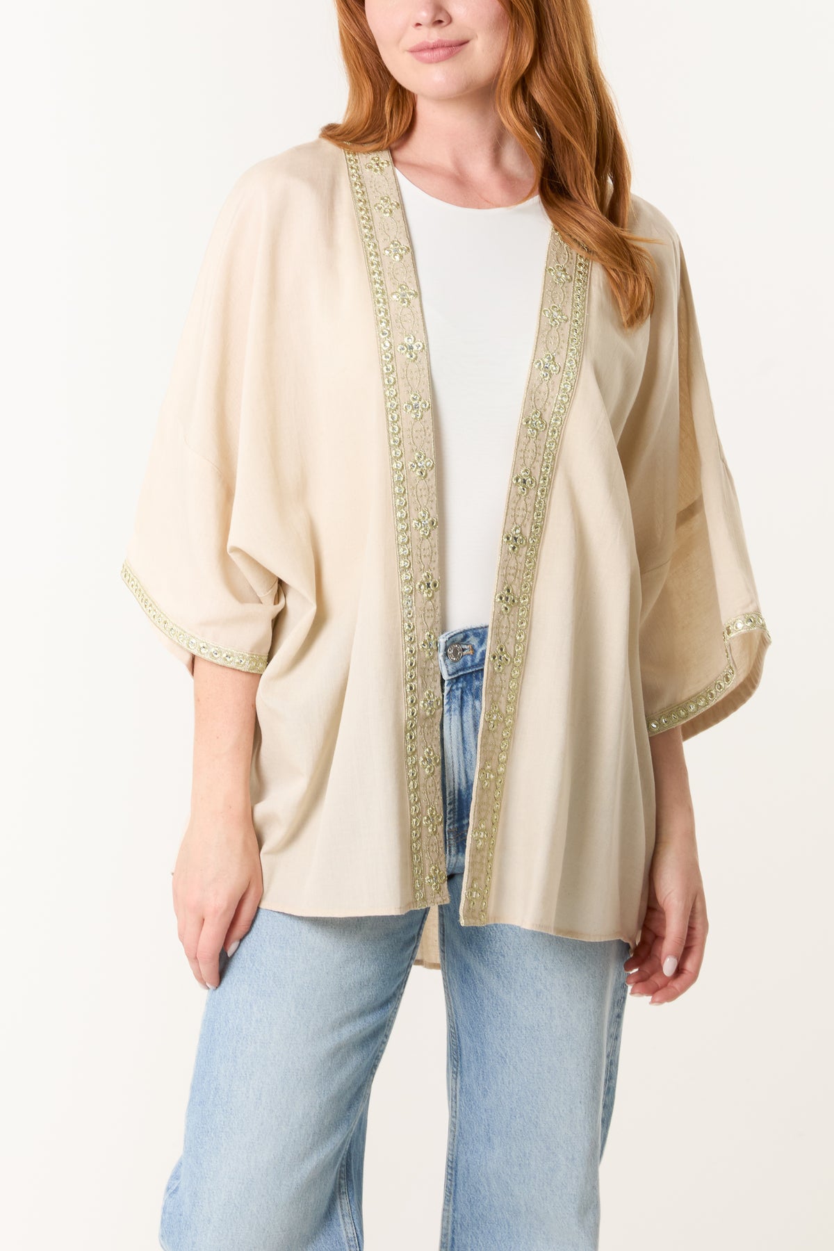 Embellished Edge Kimono