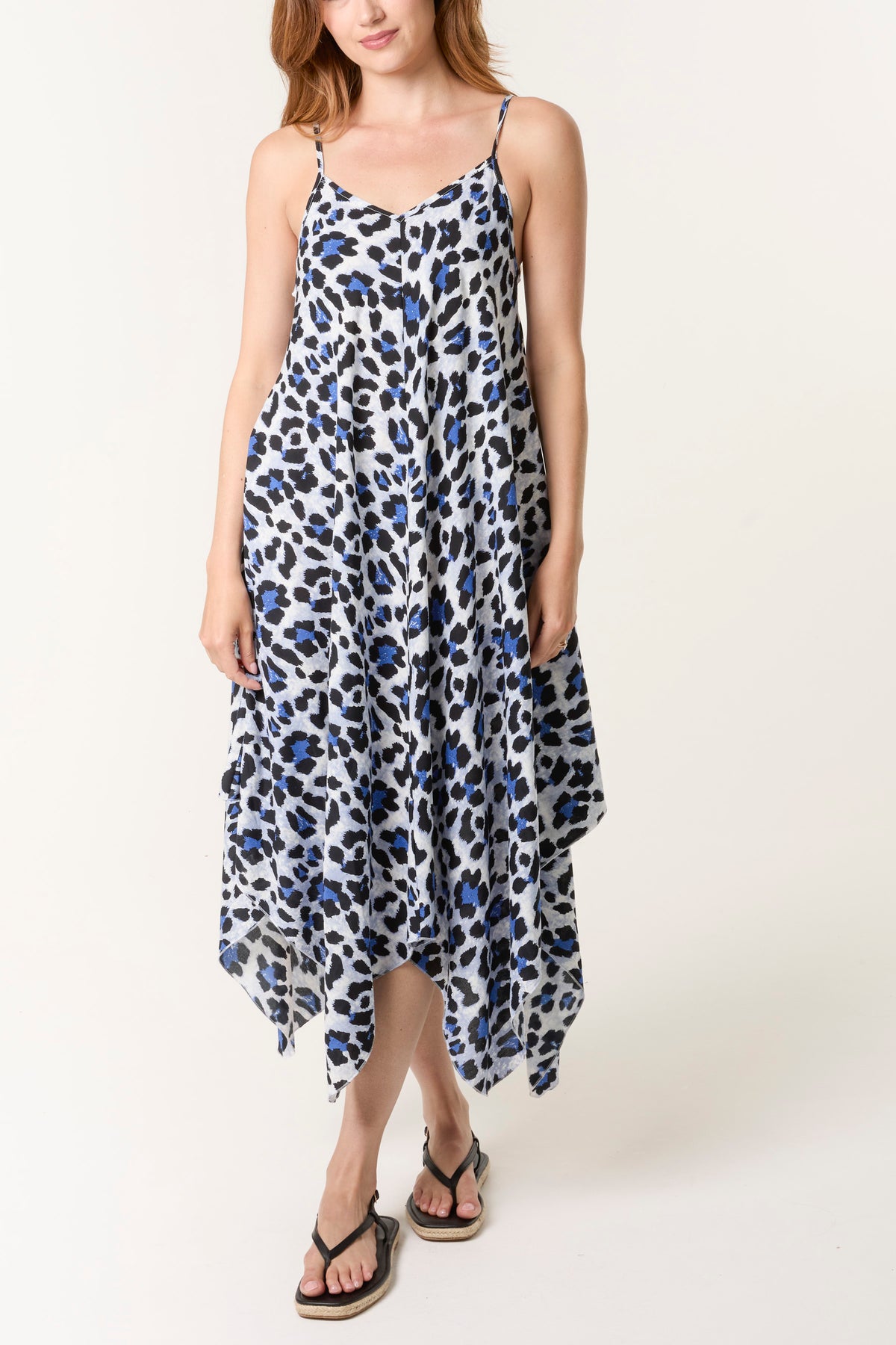 Animal Print Hanky Hem Dress