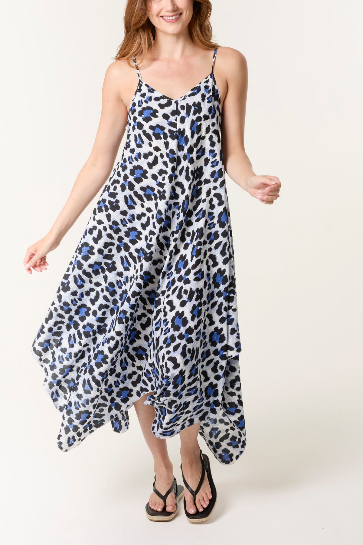 Animal Print Hanky Hem Dress