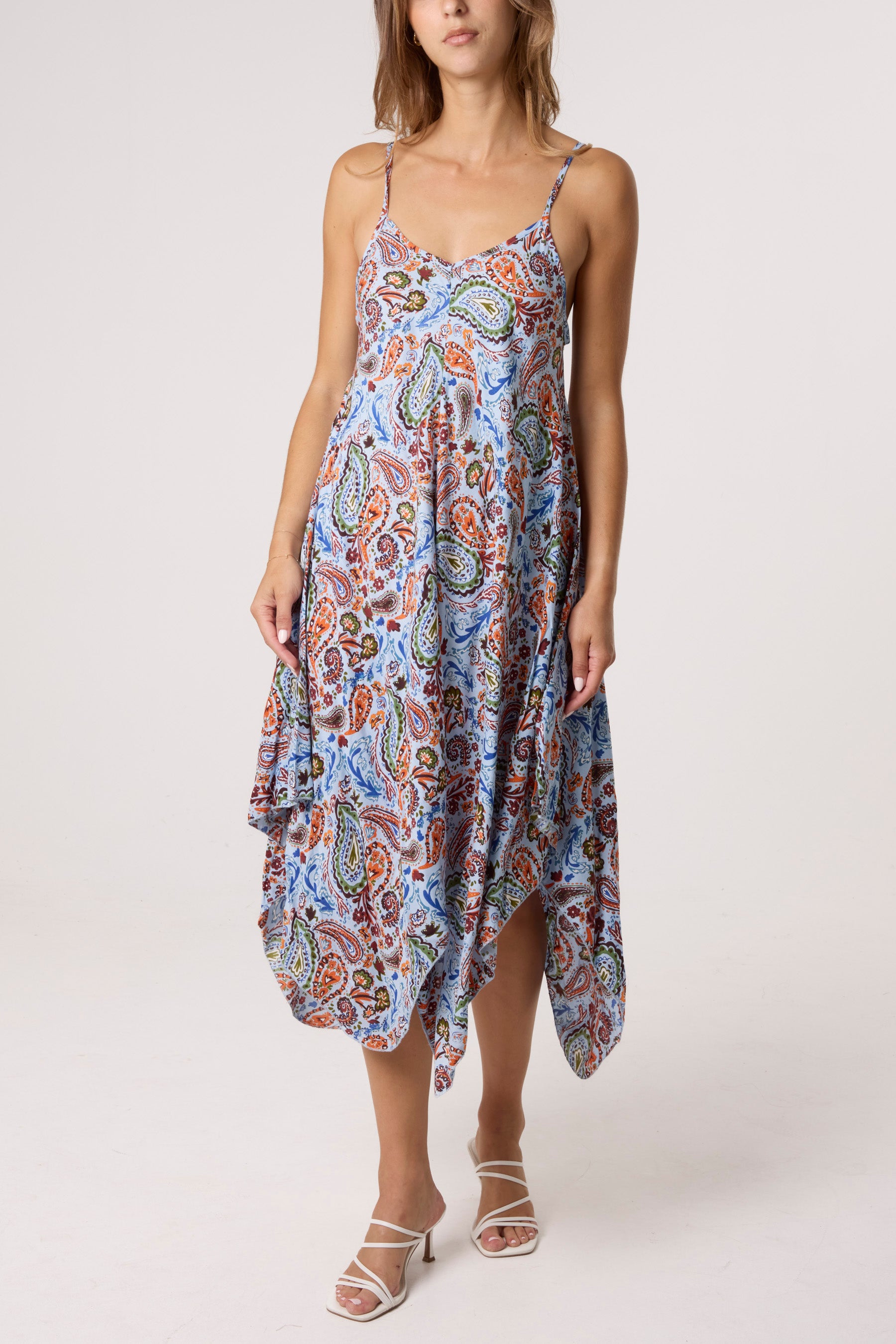 Paisley Hanky Hem Cami Dress