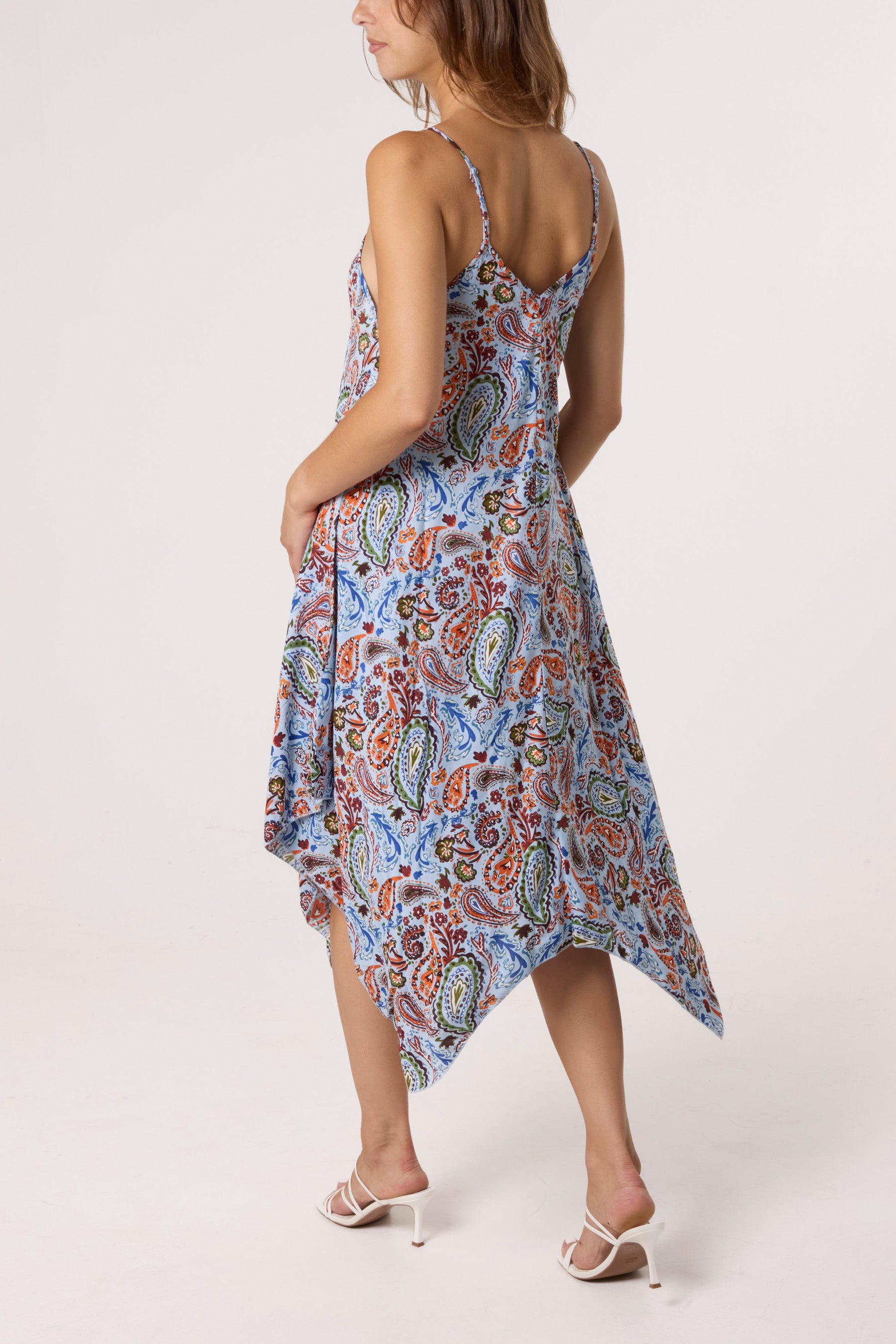 Paisley Hanky Hem Cami Dress