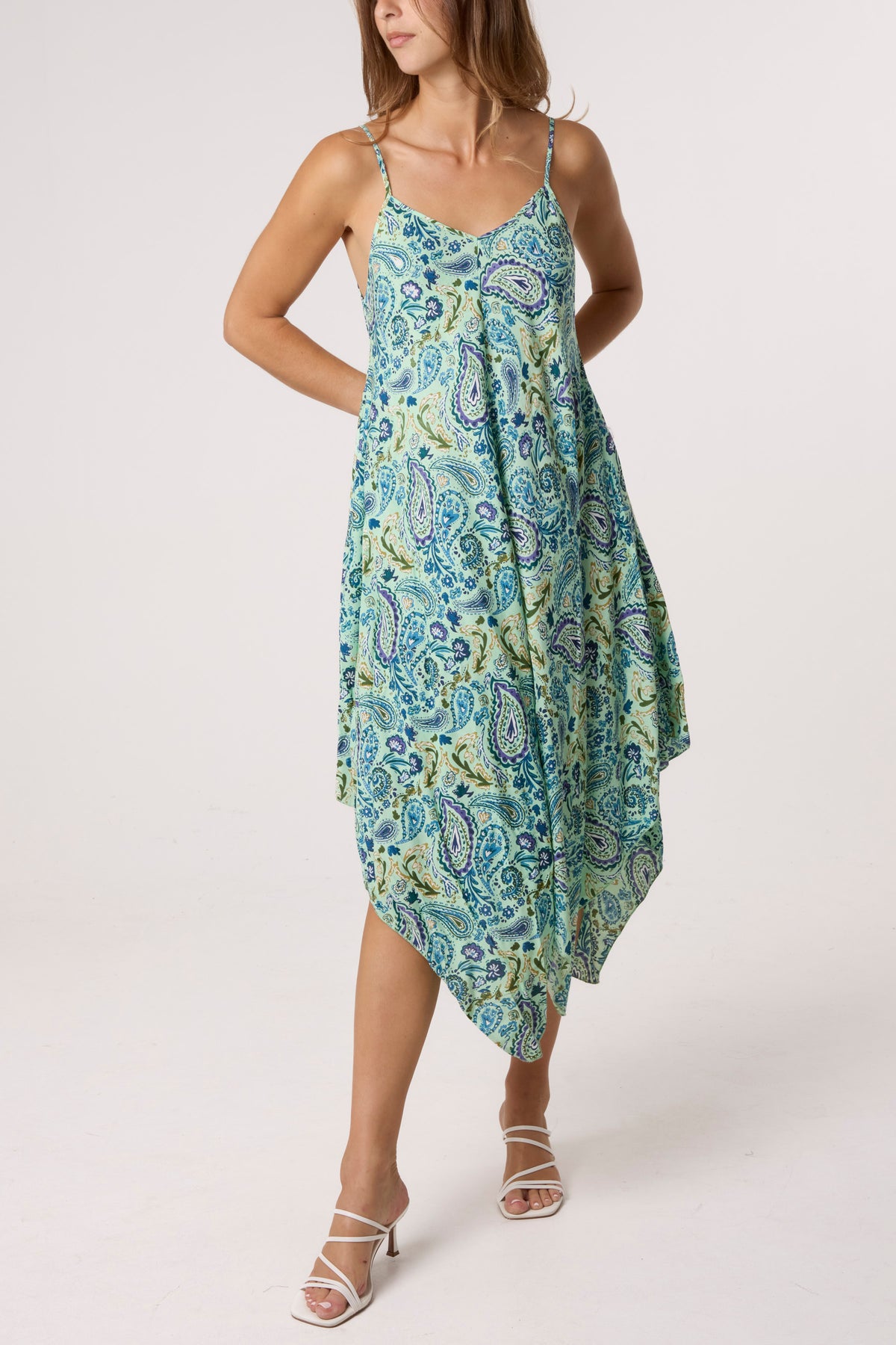 Paisley Hanky Hem Cami Dress