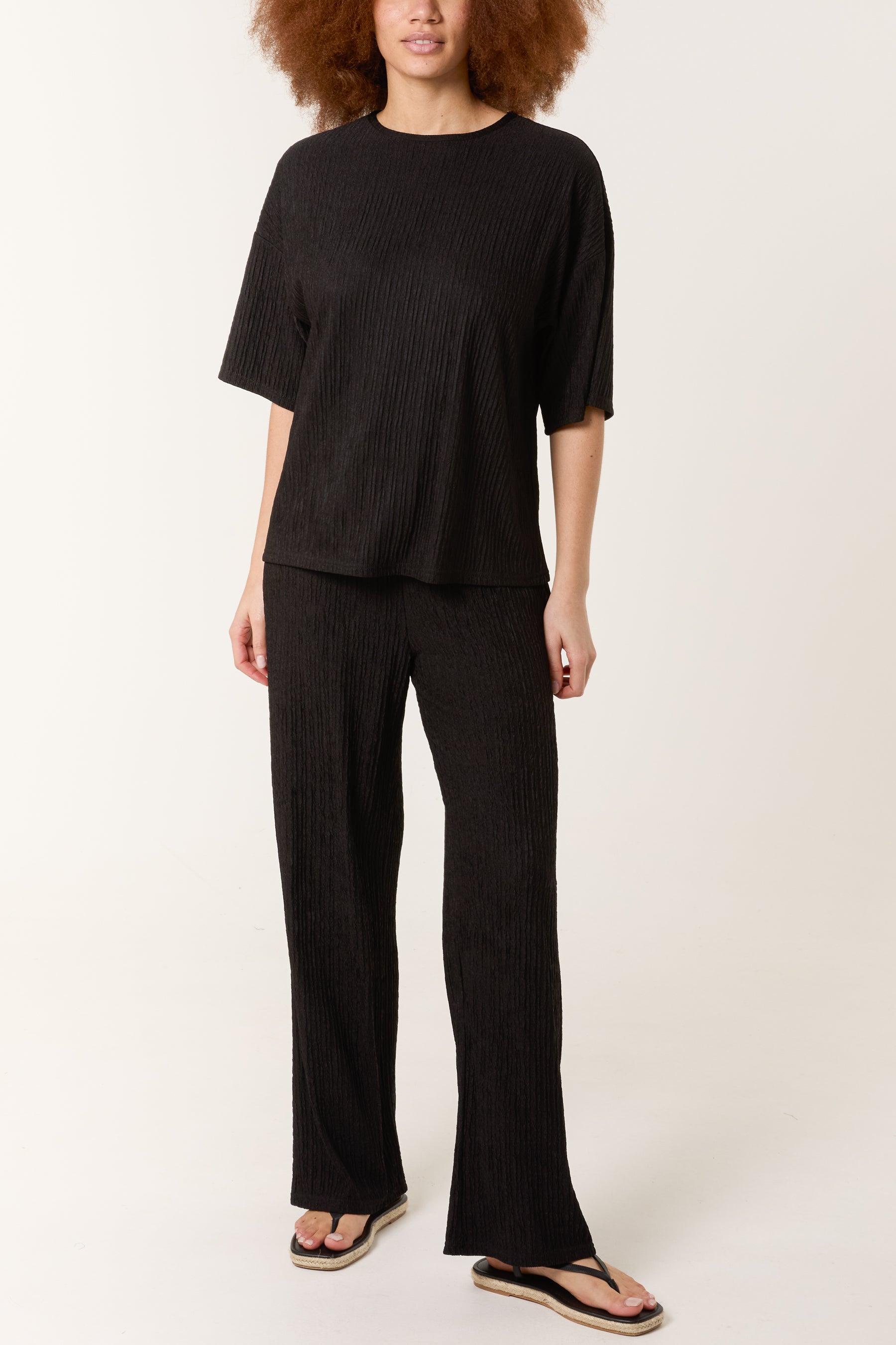 Ribbed T-Shirt & Trouser Set