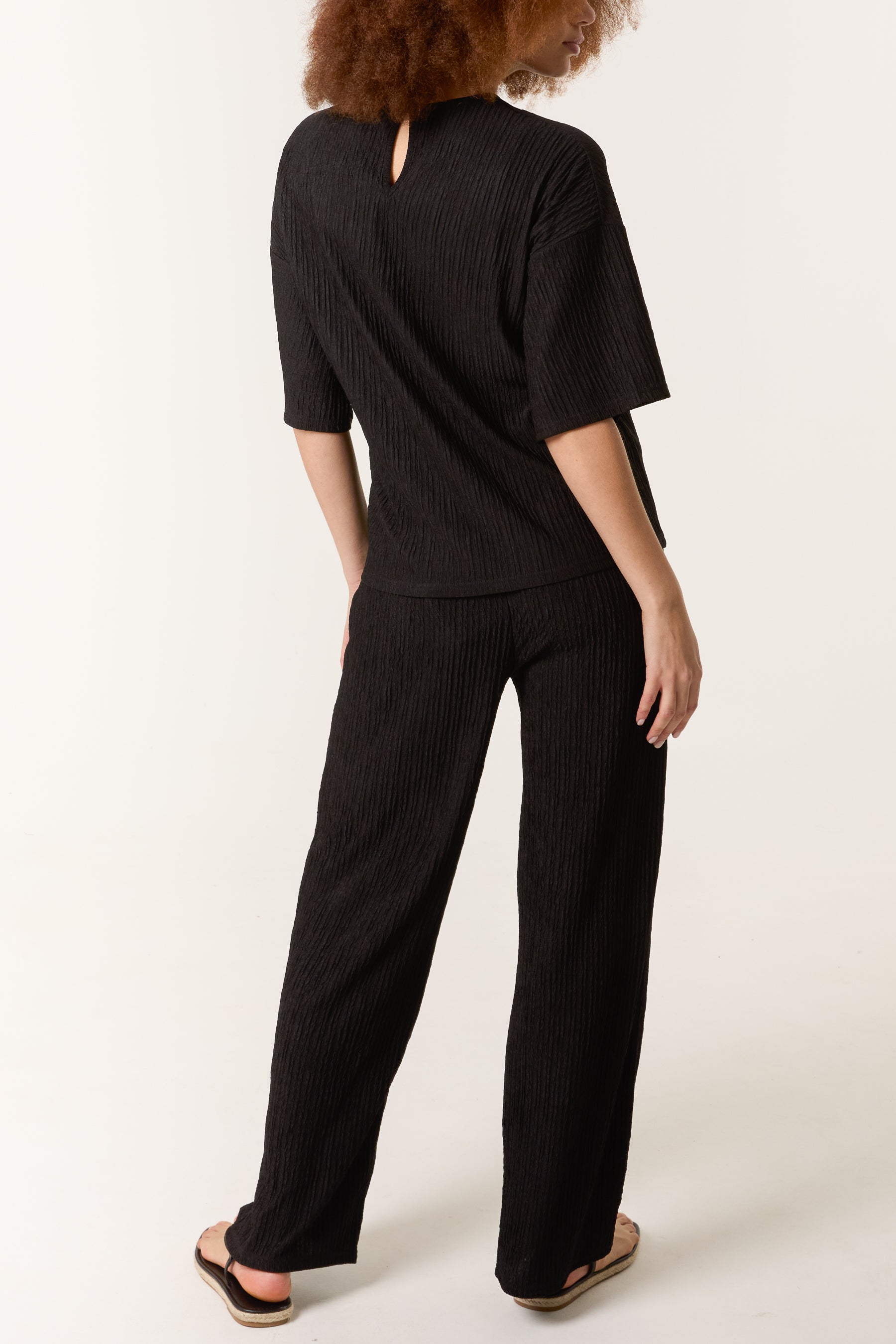 Ribbed T-Shirt & Trouser Set