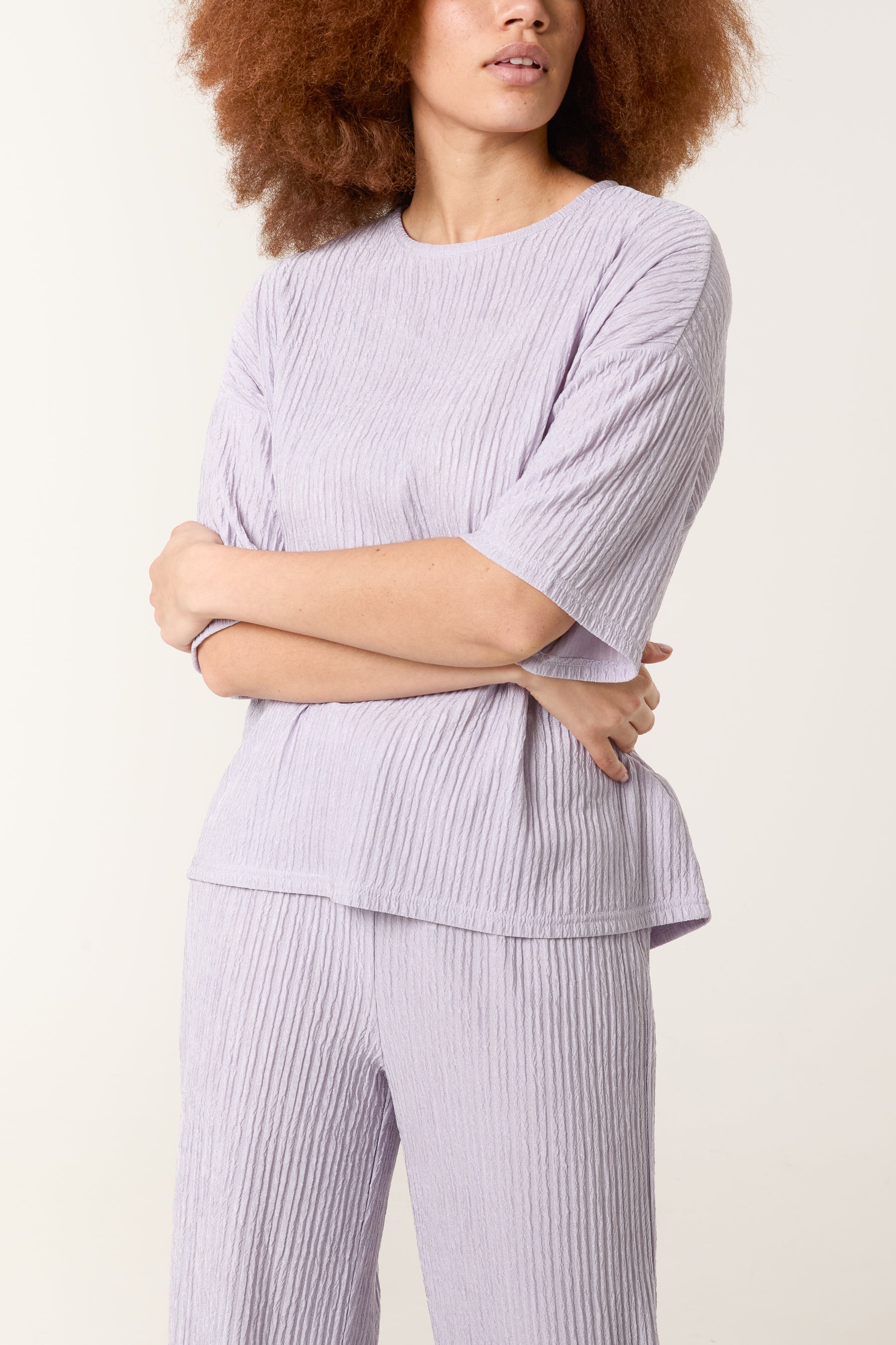 Ribbed T-Shirt & Trouser Set