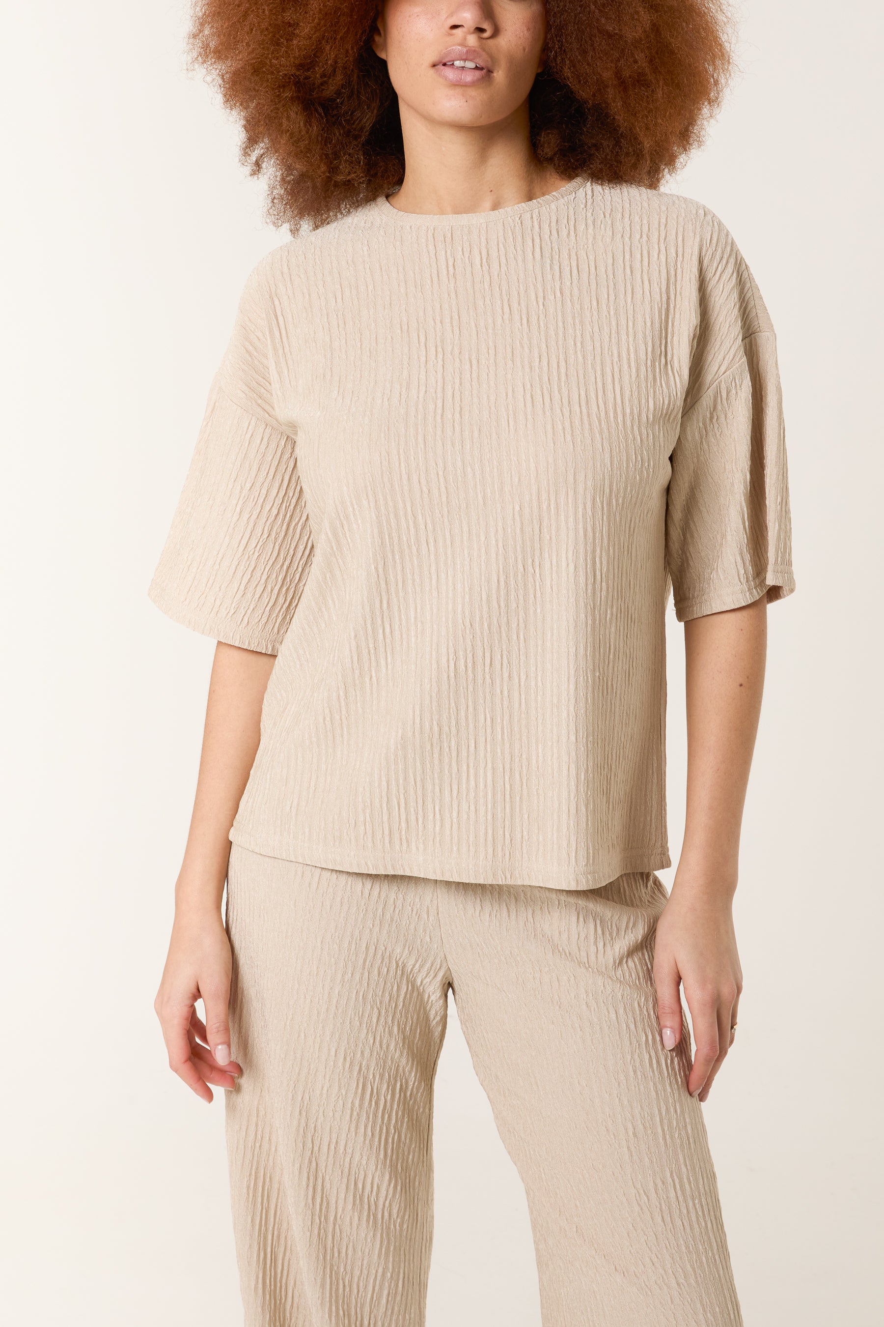 Ribbed T-Shirt & Trouser Set