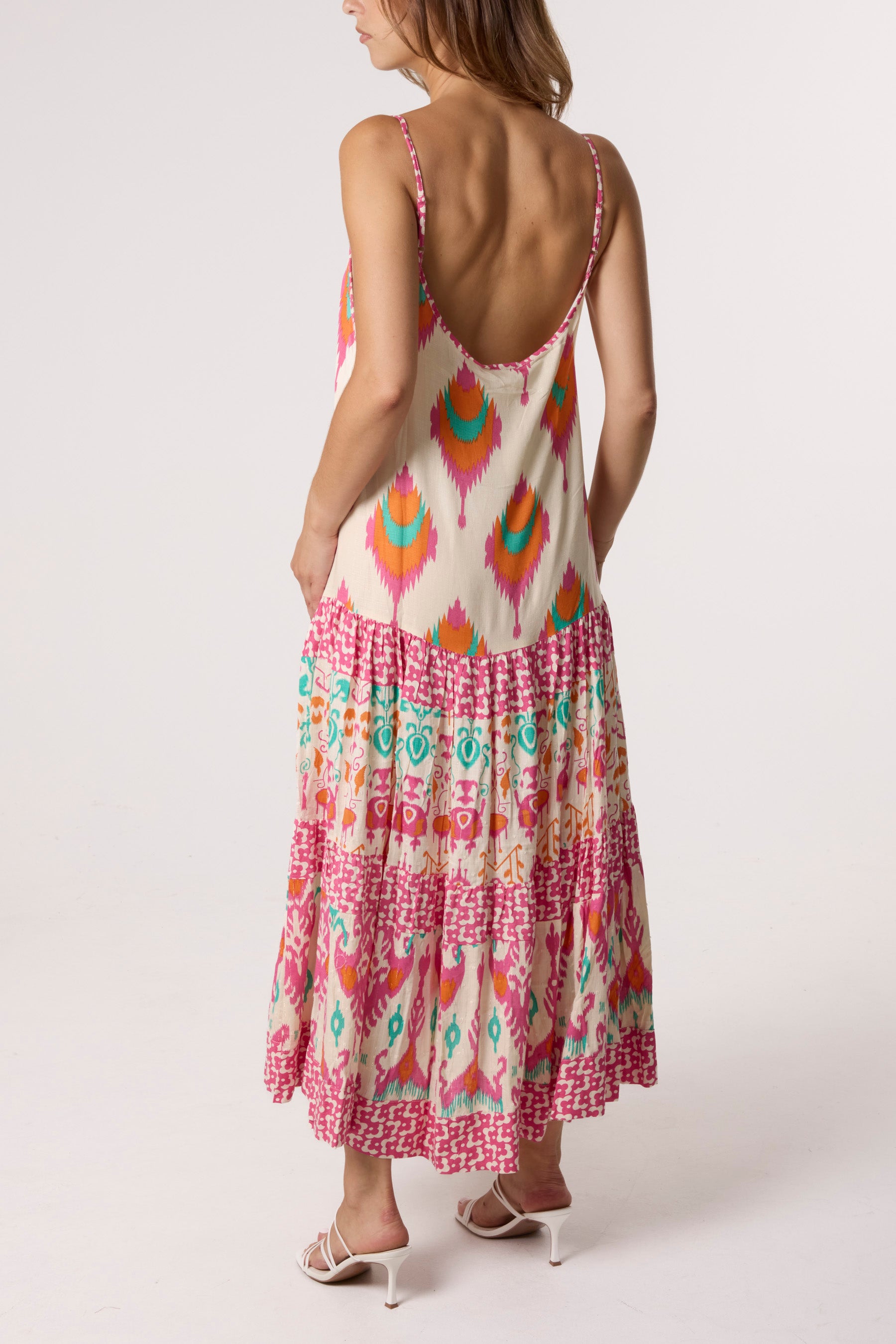 Printed Tiered Cami Relaxed Dress