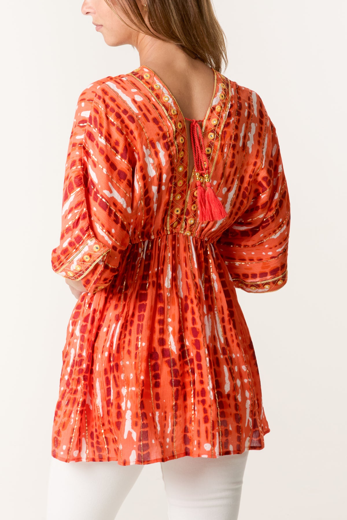 Gold Embellished Smock Top