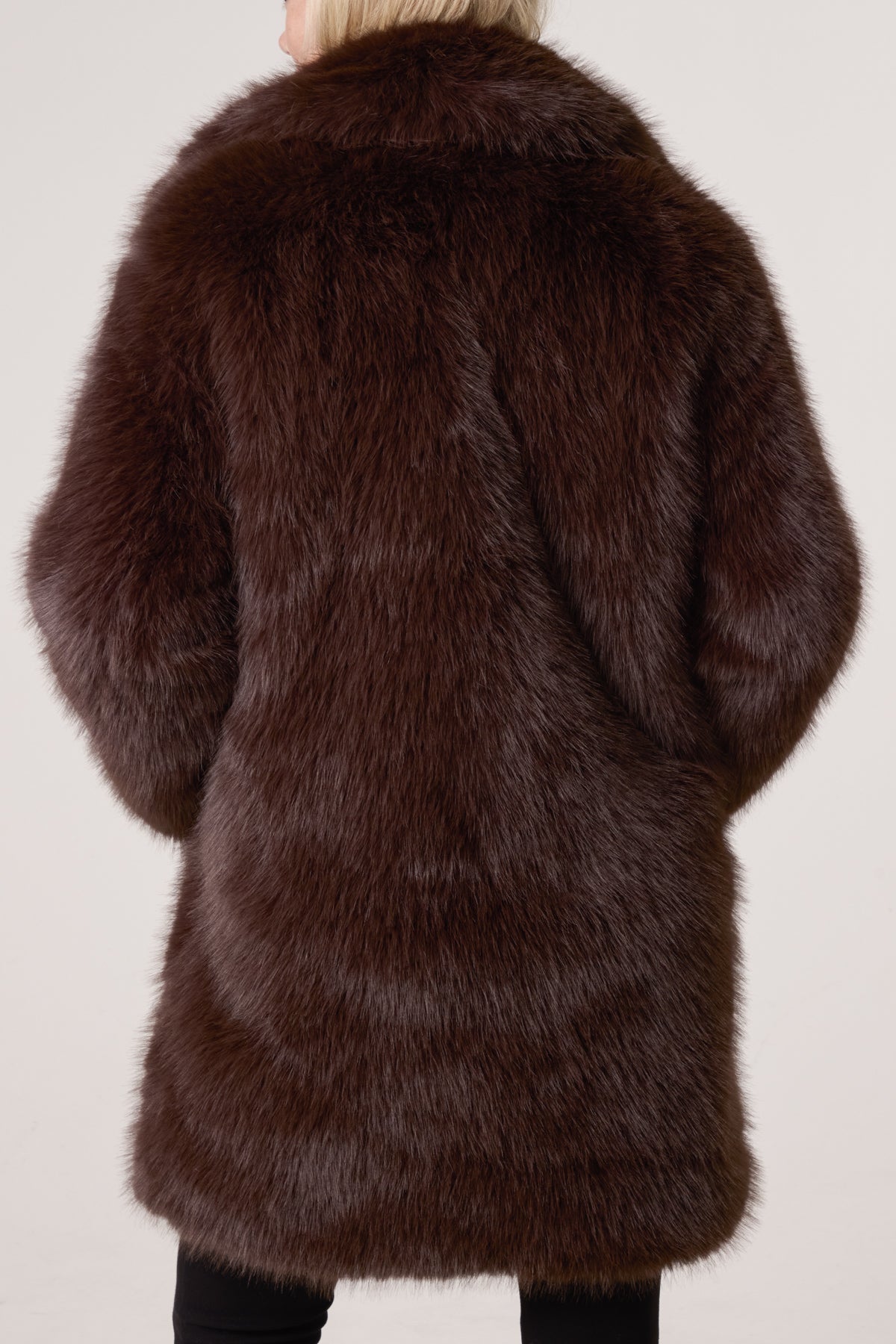 Faux Fur Mid Length Coat