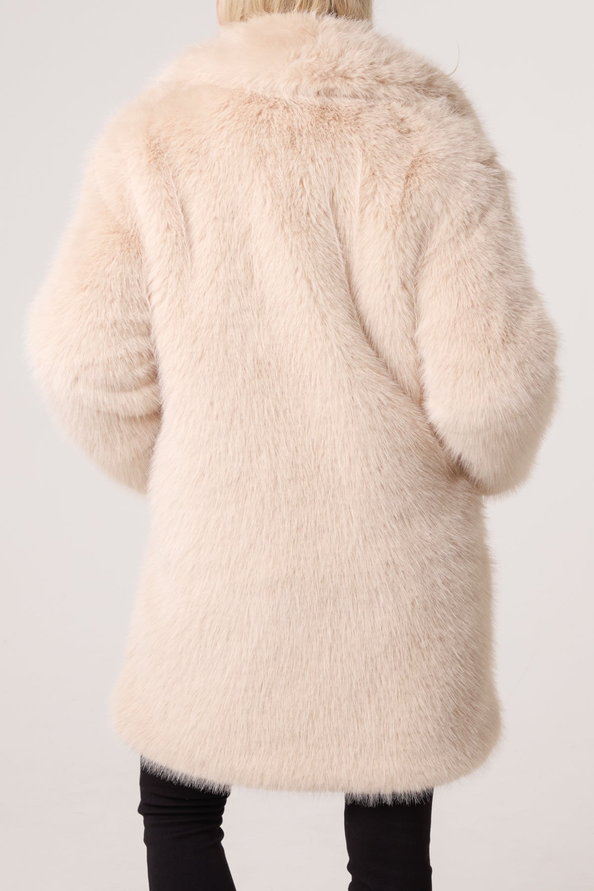 Faux Fur Mid Length Coat