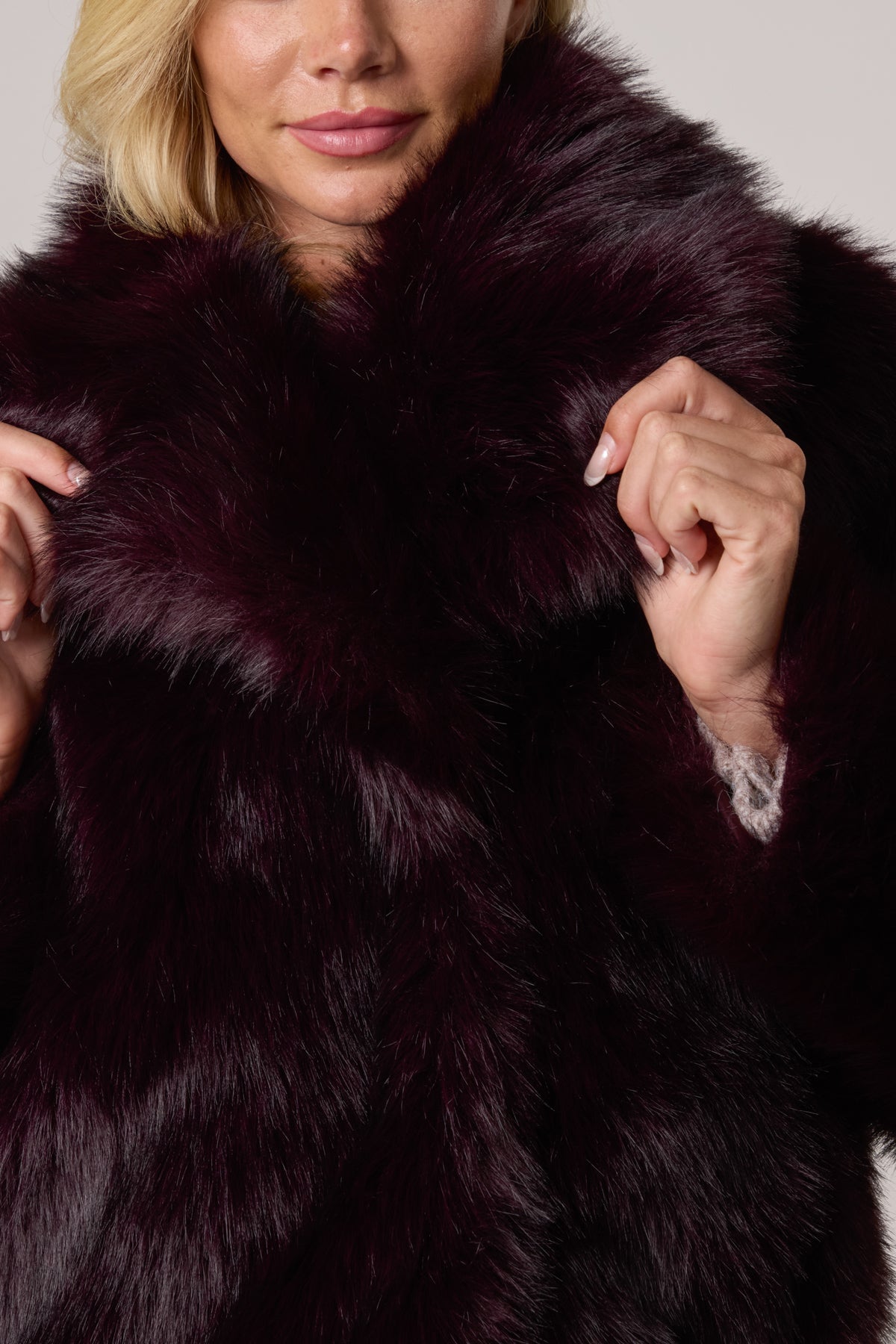Faux Fur Cropped Coat