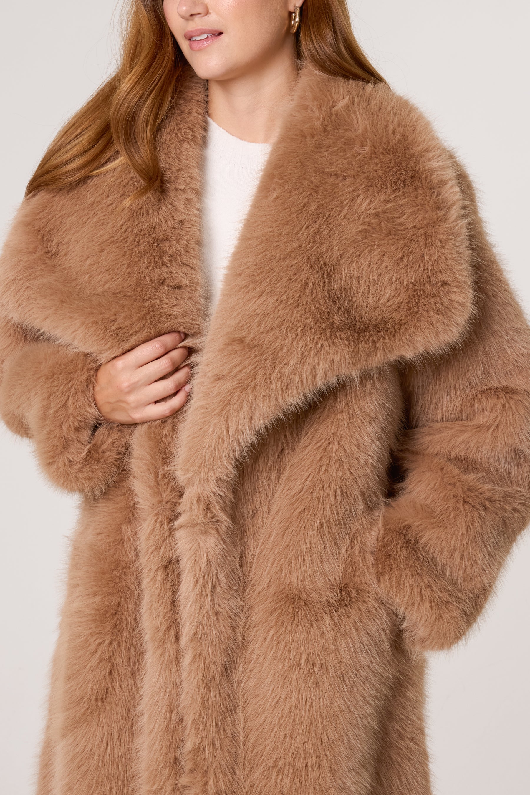 Faux Fur Long Coat