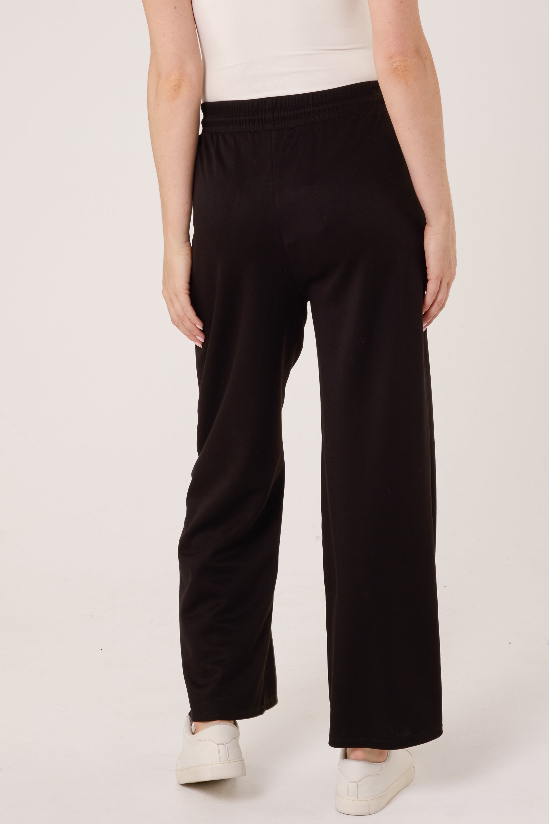 Pintuck Wide Leg Jogger Trousers