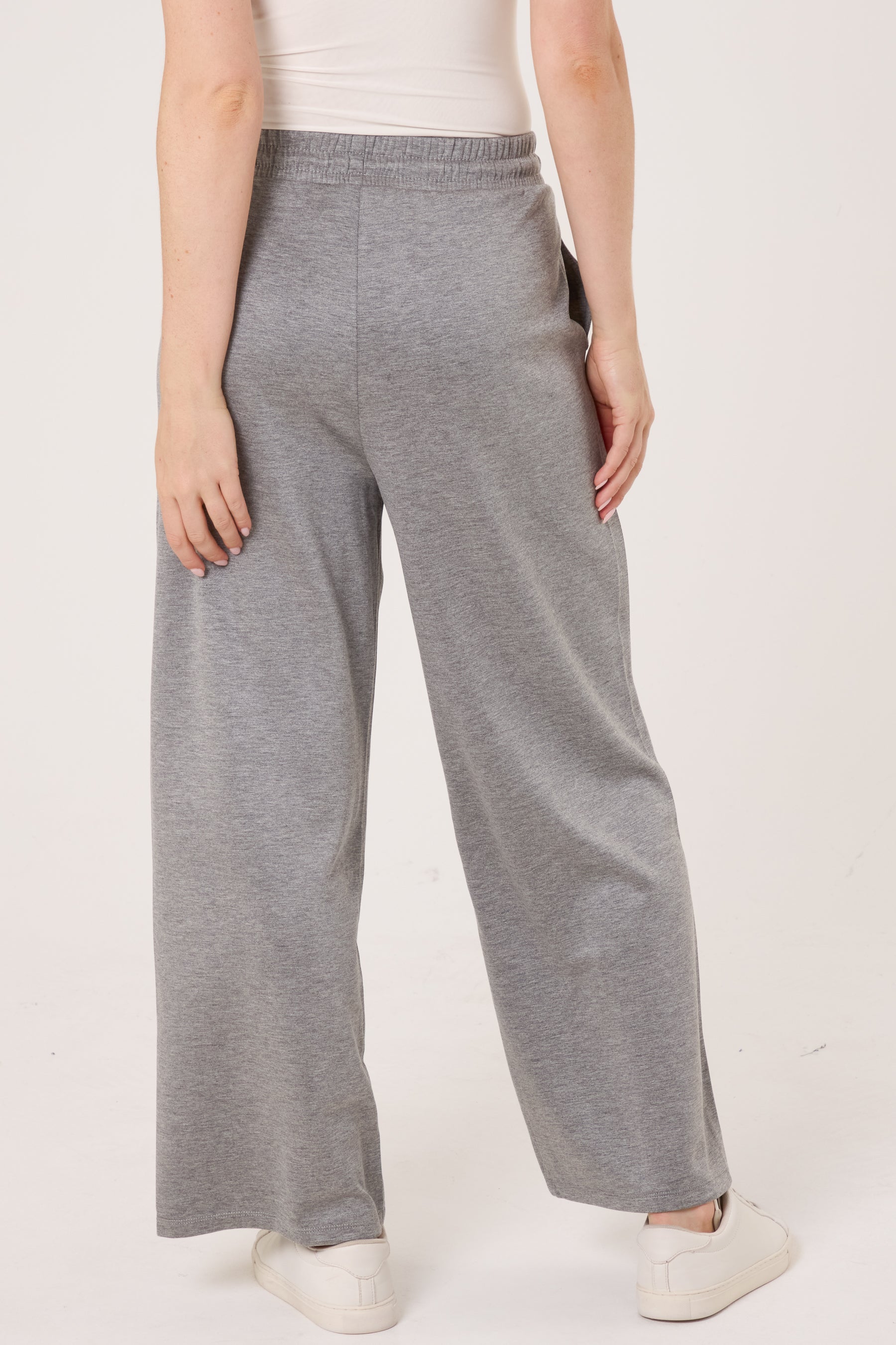 Pintuck Wide Leg Jogger Trousers