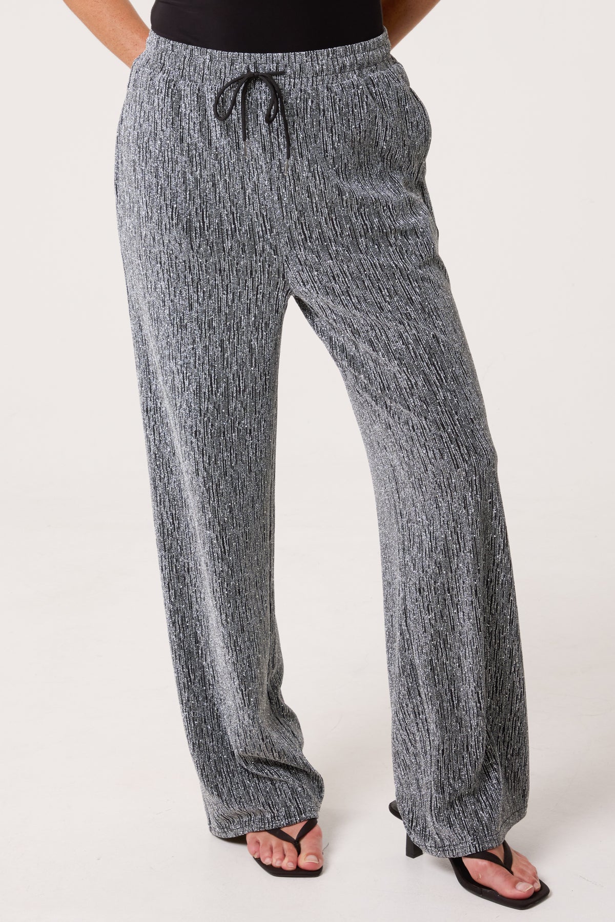 Rhinestone & Sparkle Drawstring Trouser