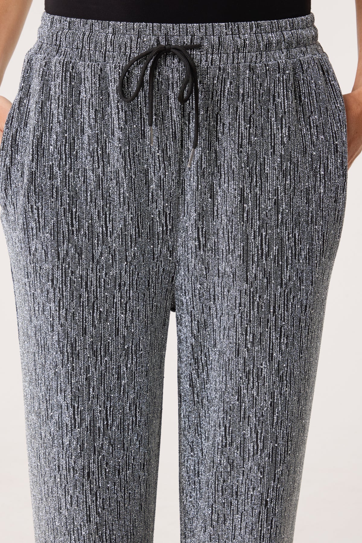 Rhinestone & Sparkle Drawstring Trouser