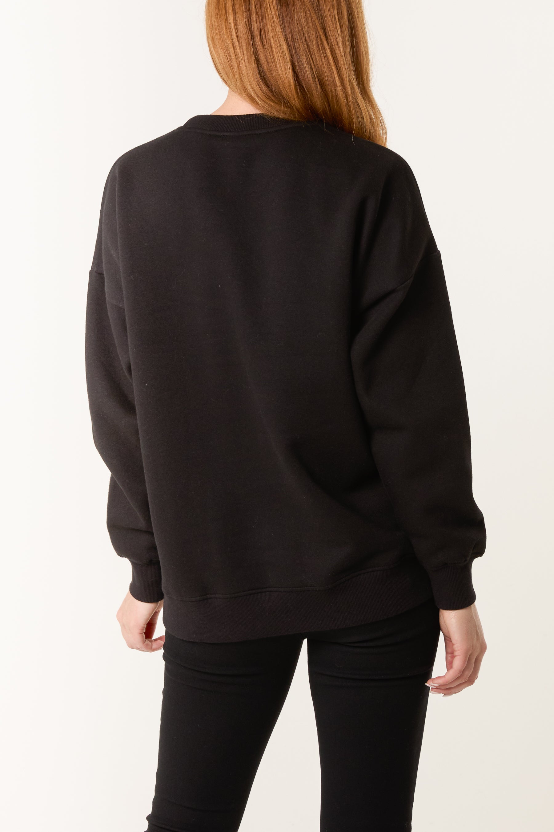 Sequin Embellished Lips Sweatshirt
