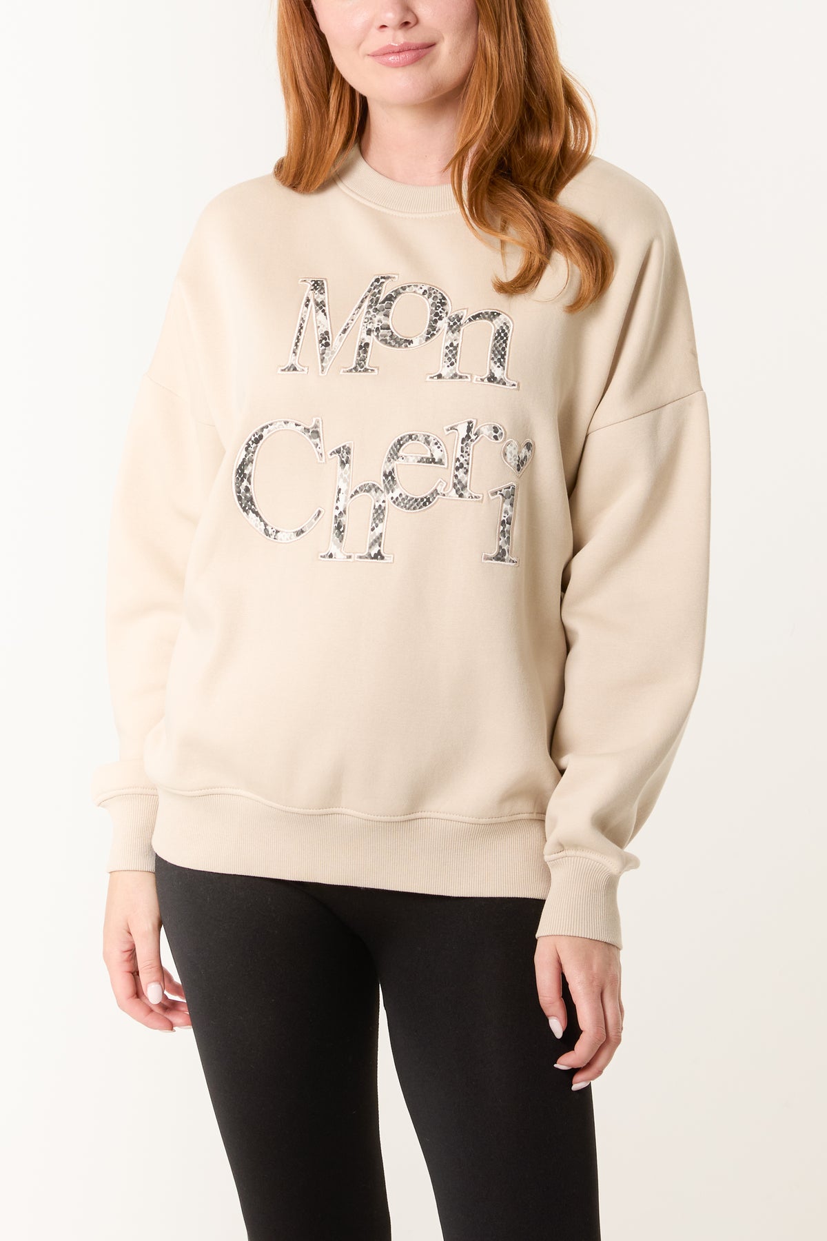 'Mon Cheri' Snake Print Sweatshirt