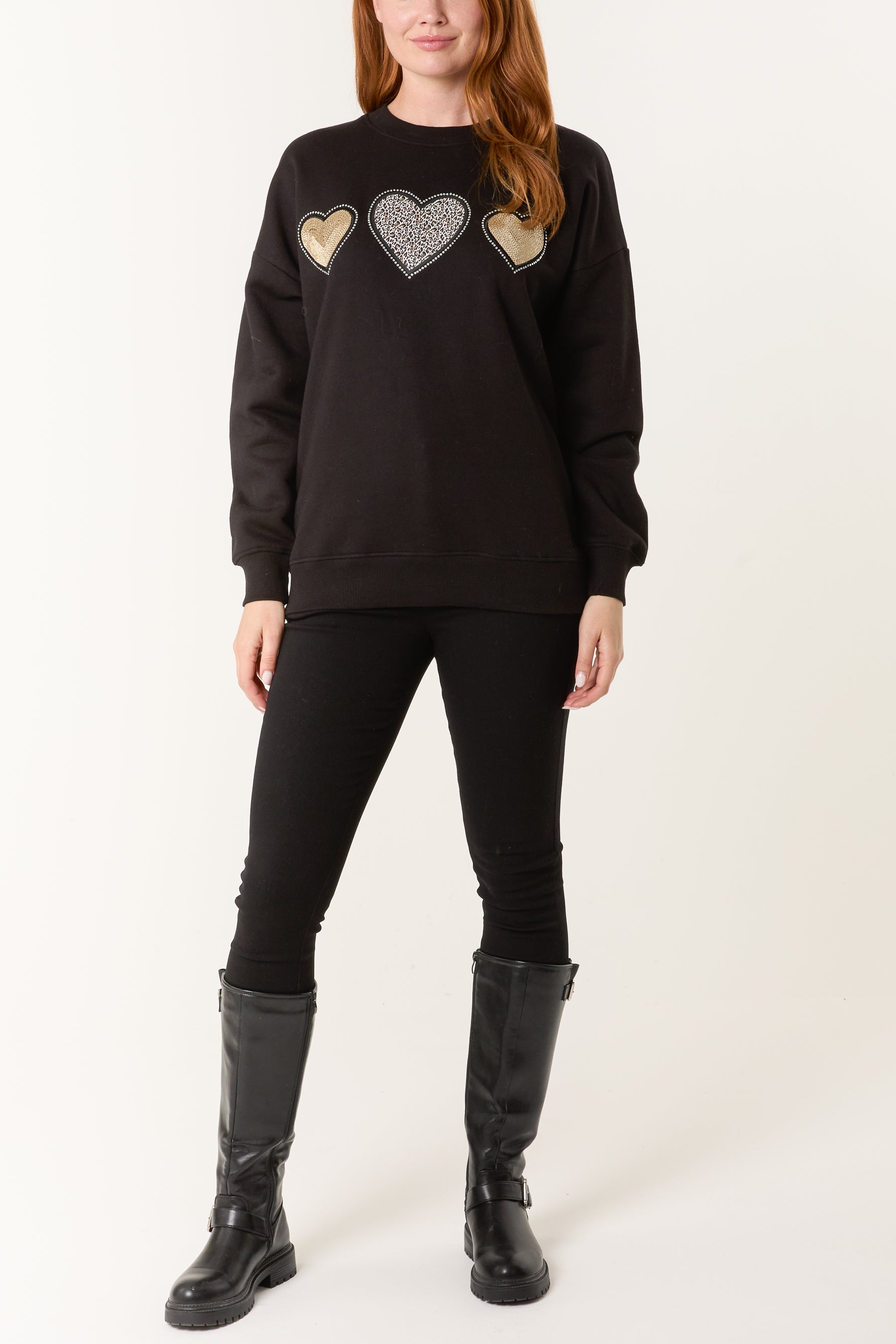 Embellished & Animal Heart Sweatshirt
