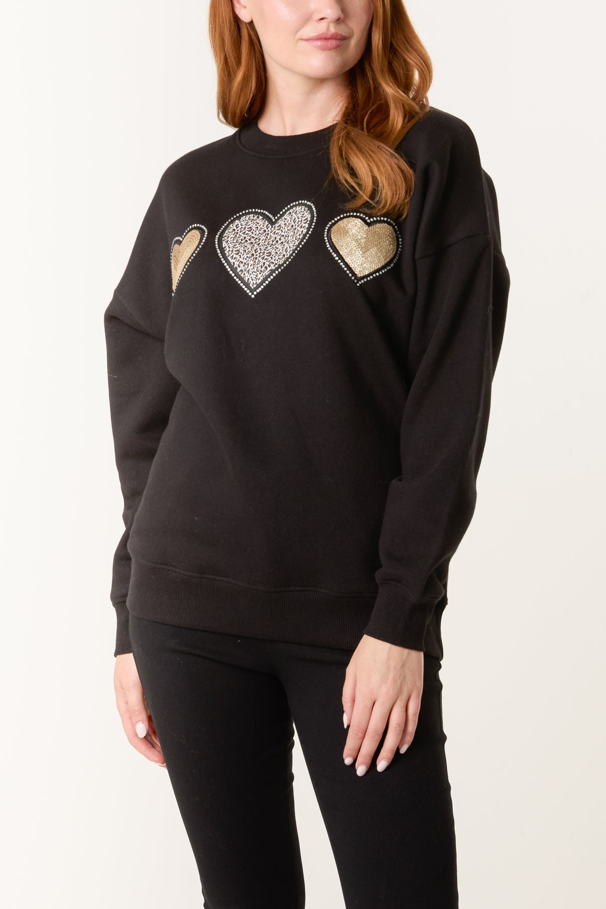 Embellished & Animal Heart Sweatshirt