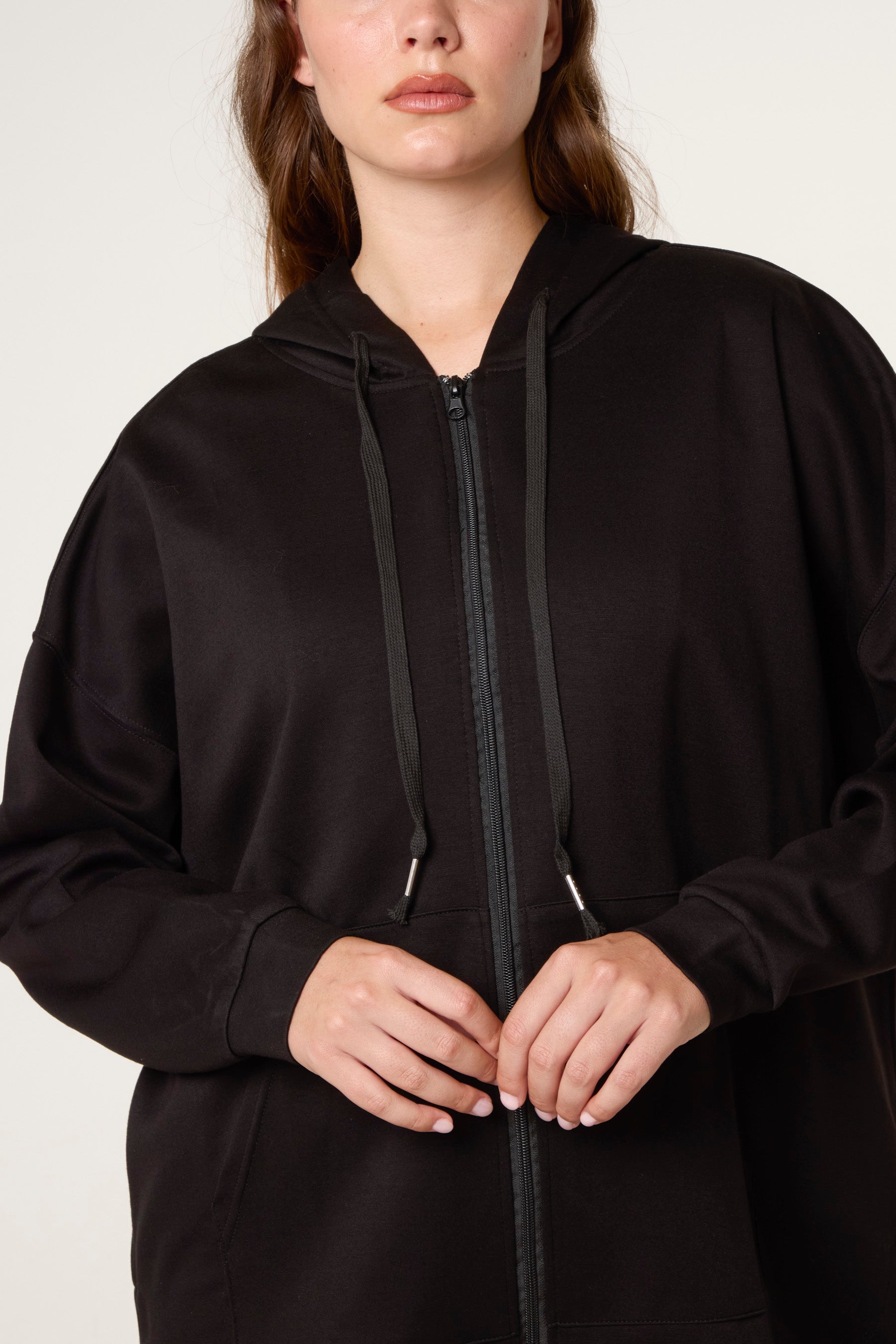 Oversized Zip Through Hoodie